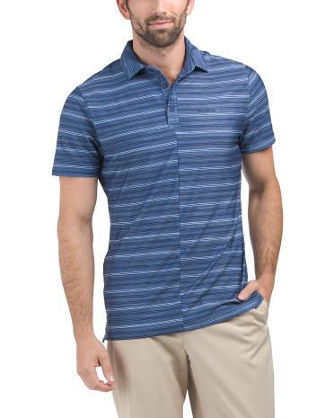 Melange Tech Jersey Golf Polo T-shirt for Men | Polyester/Spandex Product Image