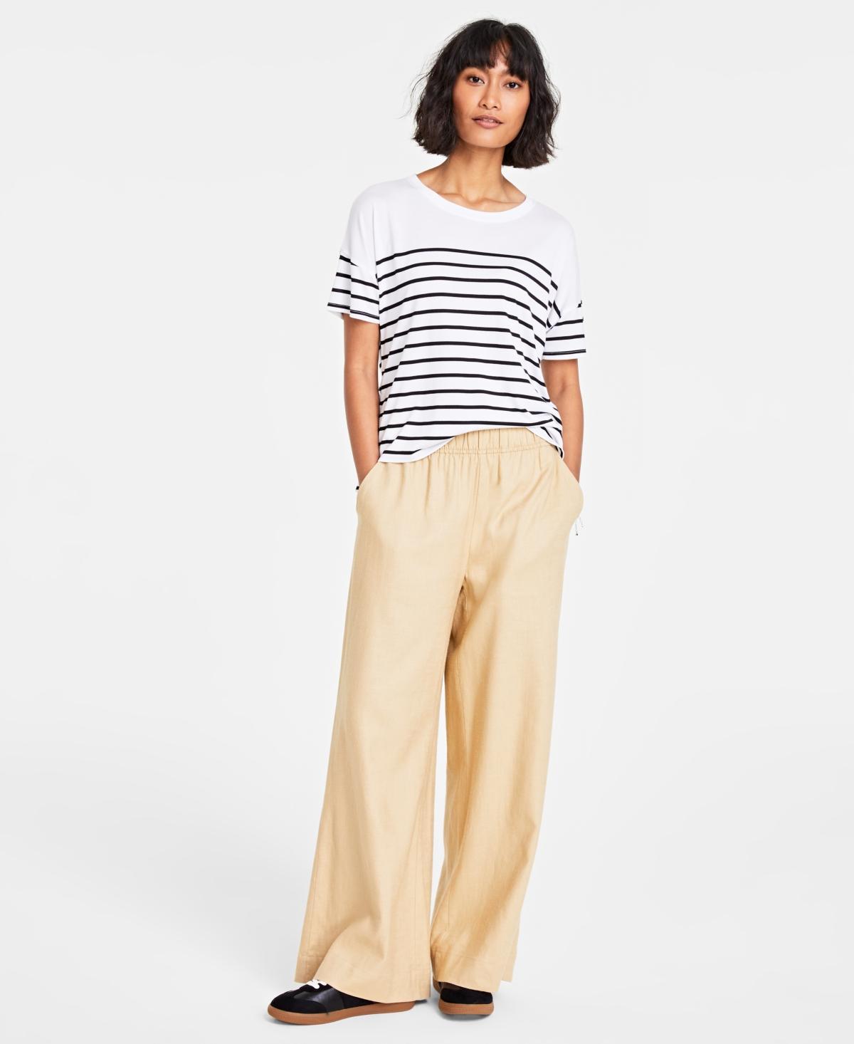 On 34th Womens Boat-Neck Dropped-Shoulder Knit Top, Created for Macys Product Image