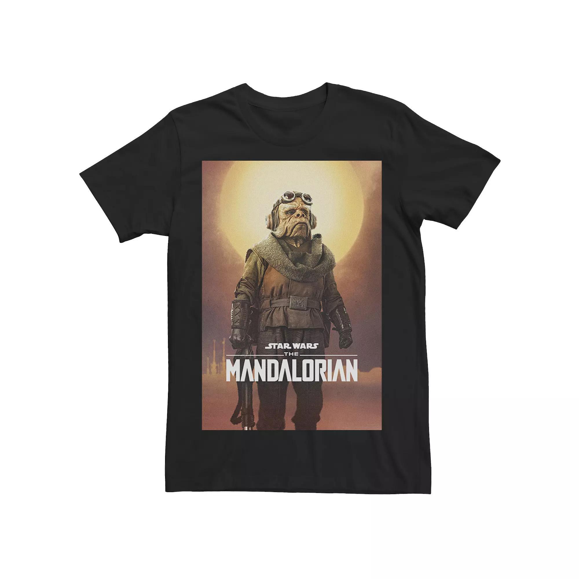 Men's Star Wars The Mandalorian Kuiil Character Poster Tee, Size: Medium, Black Product Image