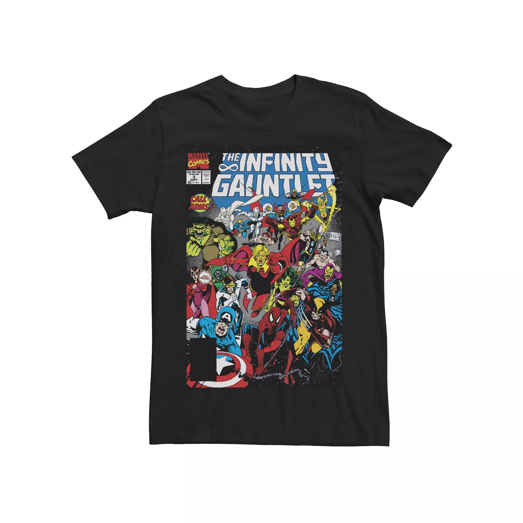 Men's Marvel Infinity Gauntlet Comic Book Cover Tee,  Product Image