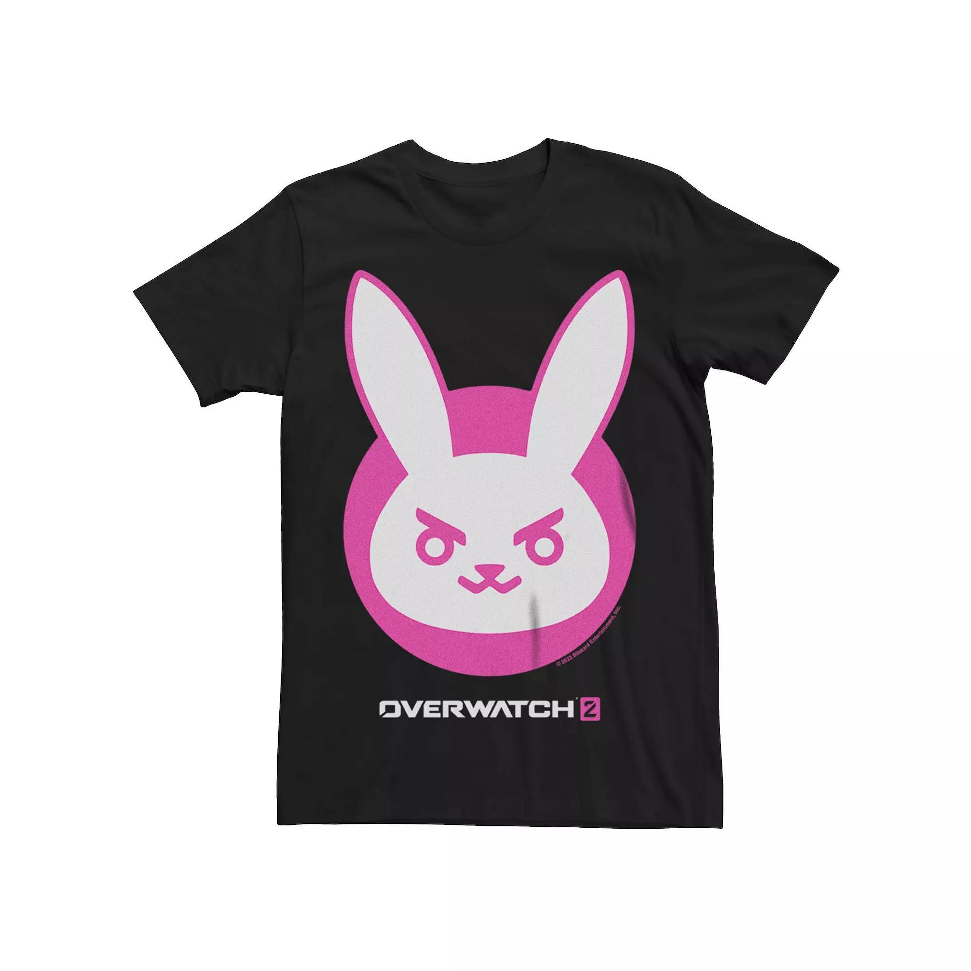 Men's Overwatch 2 D.Va Pink Bunny Icon Graphic Tee,  Product Image