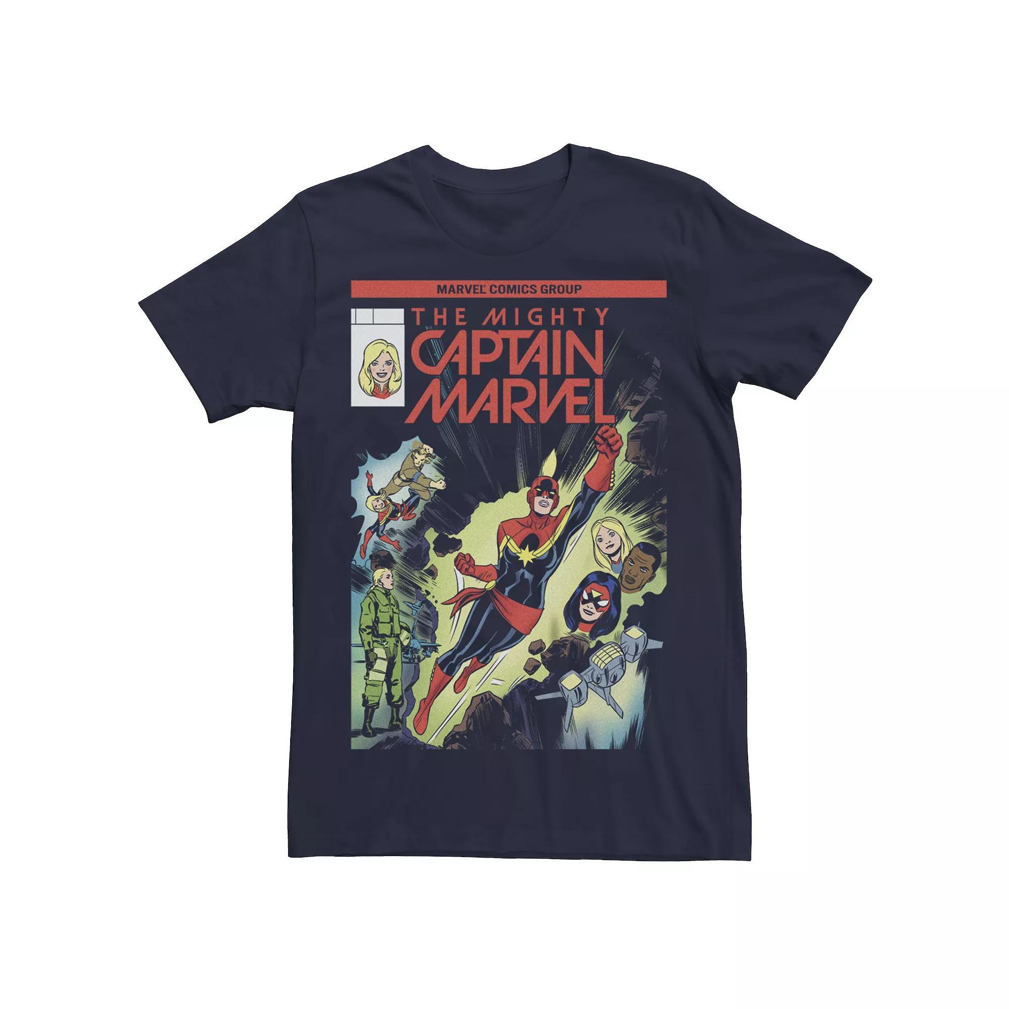 Men's Captain Marvel The Mighty Cover Graphic Tee,  Product Image