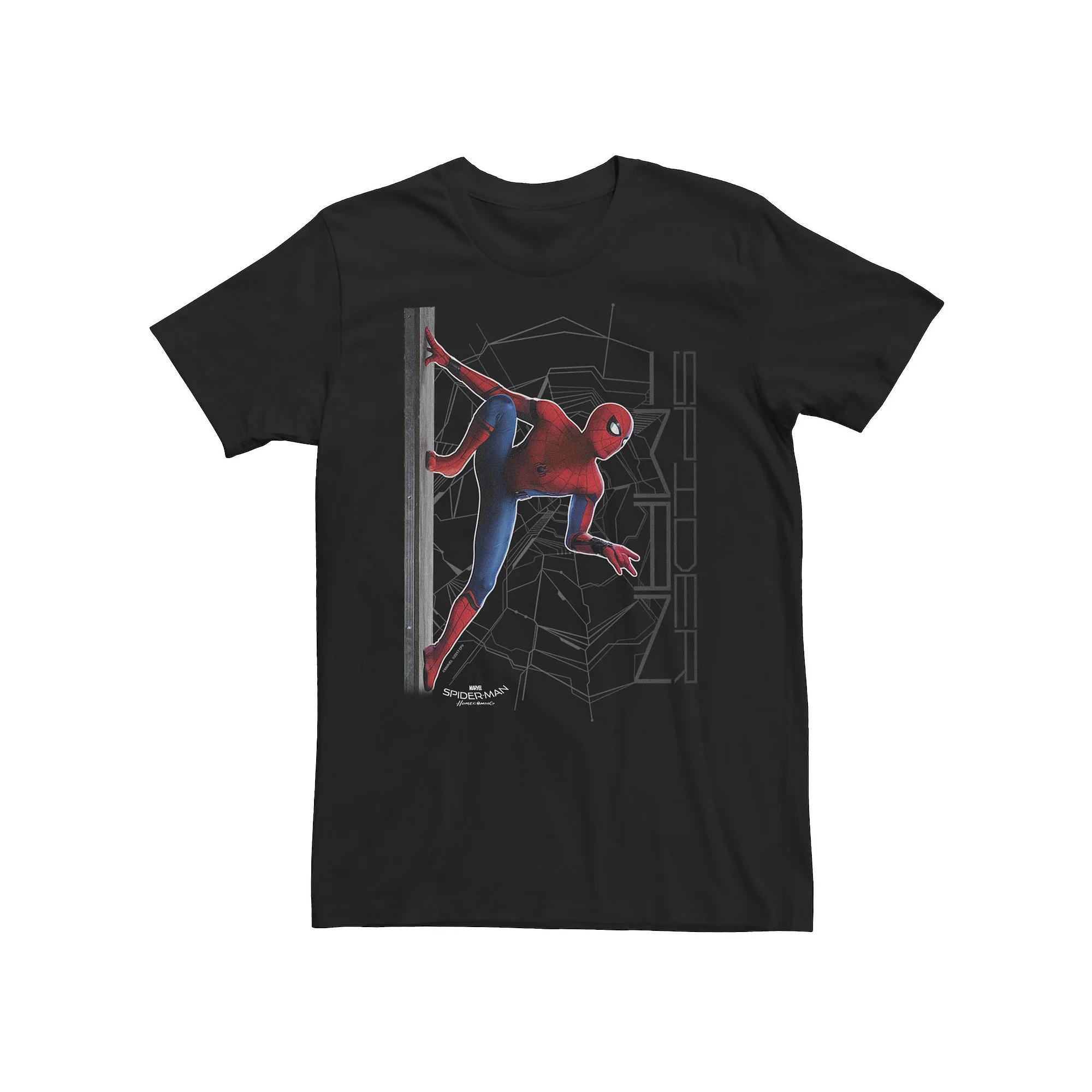 Big & Tall Marvel Spiderman Web Crawler Poster Tee, Men's, Size: XL Tall, Black Product Image