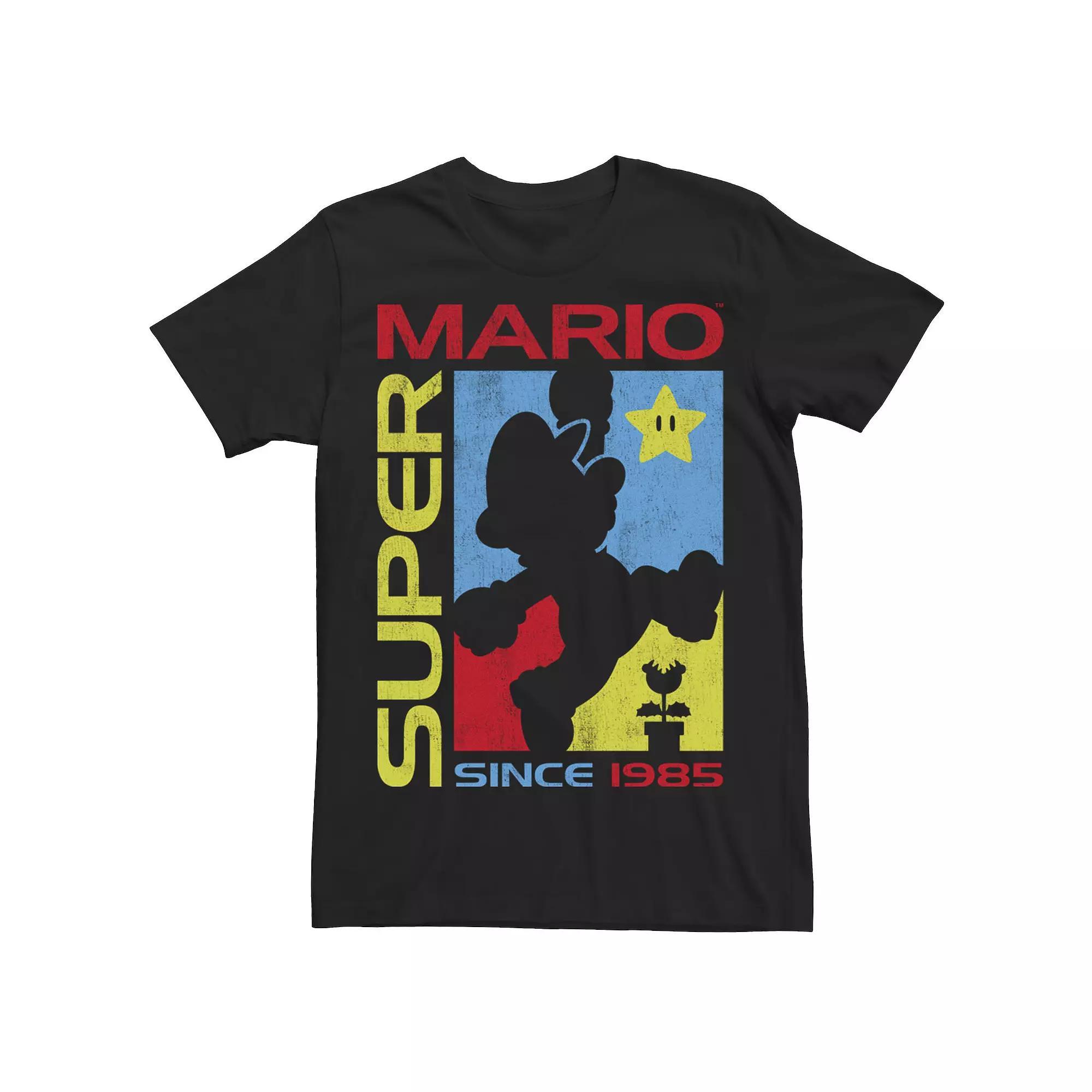 Men's Super Mario Since 1985 Mario Silhouette Tee,  Product Image