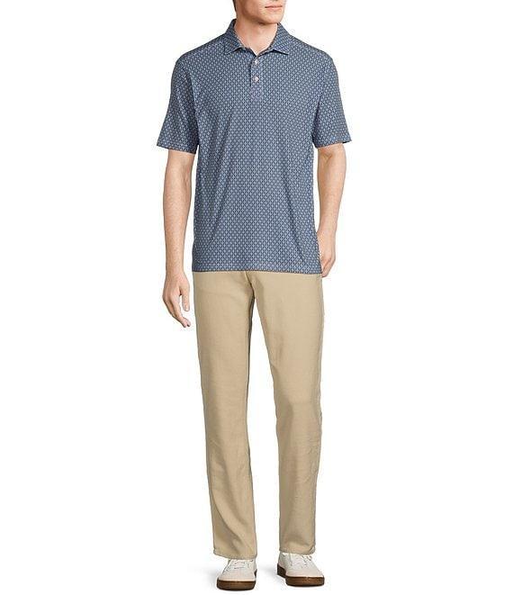 Rowm Rec + Relax Short Sleeve Geometric Print Polo Shirt Product Image