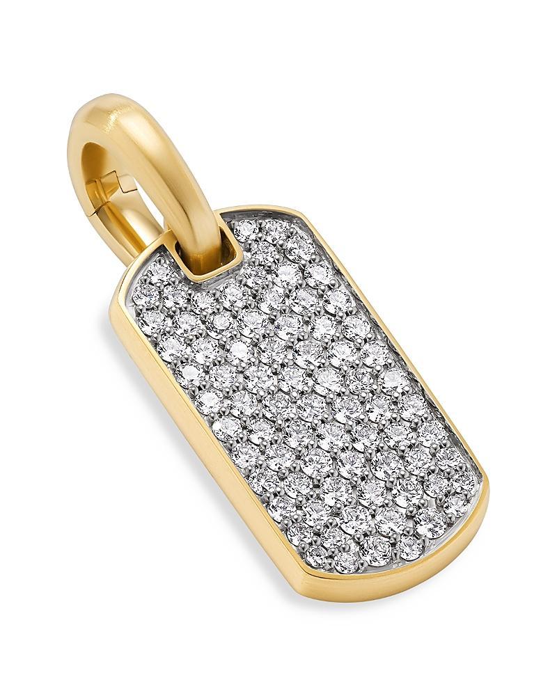 David Yurman Mens Chevron Tag in 18K Yellow Gold with Diamonds, 21mm Product Image