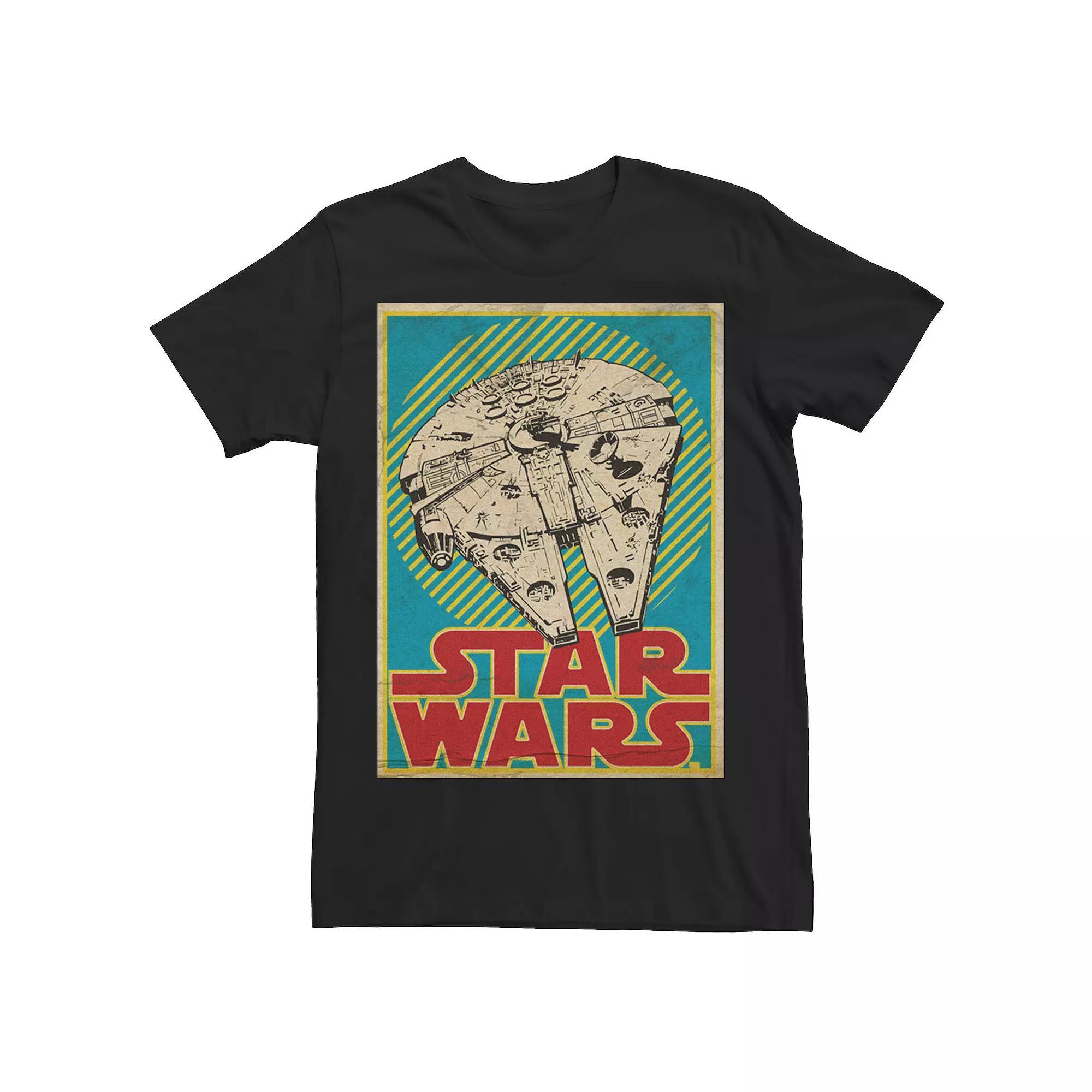 Men's Star Wars Vintage Millennium Falcon Tee, Size: XL, Black Product Image