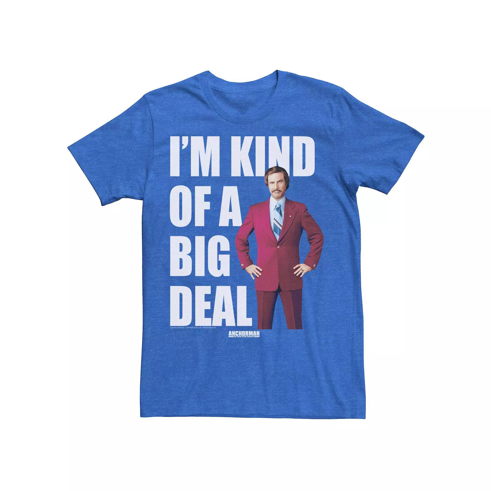 Men's Anchorman Ron Burgundy I'm Kind Of A Big Deal Word Stack Tee,  Product Image