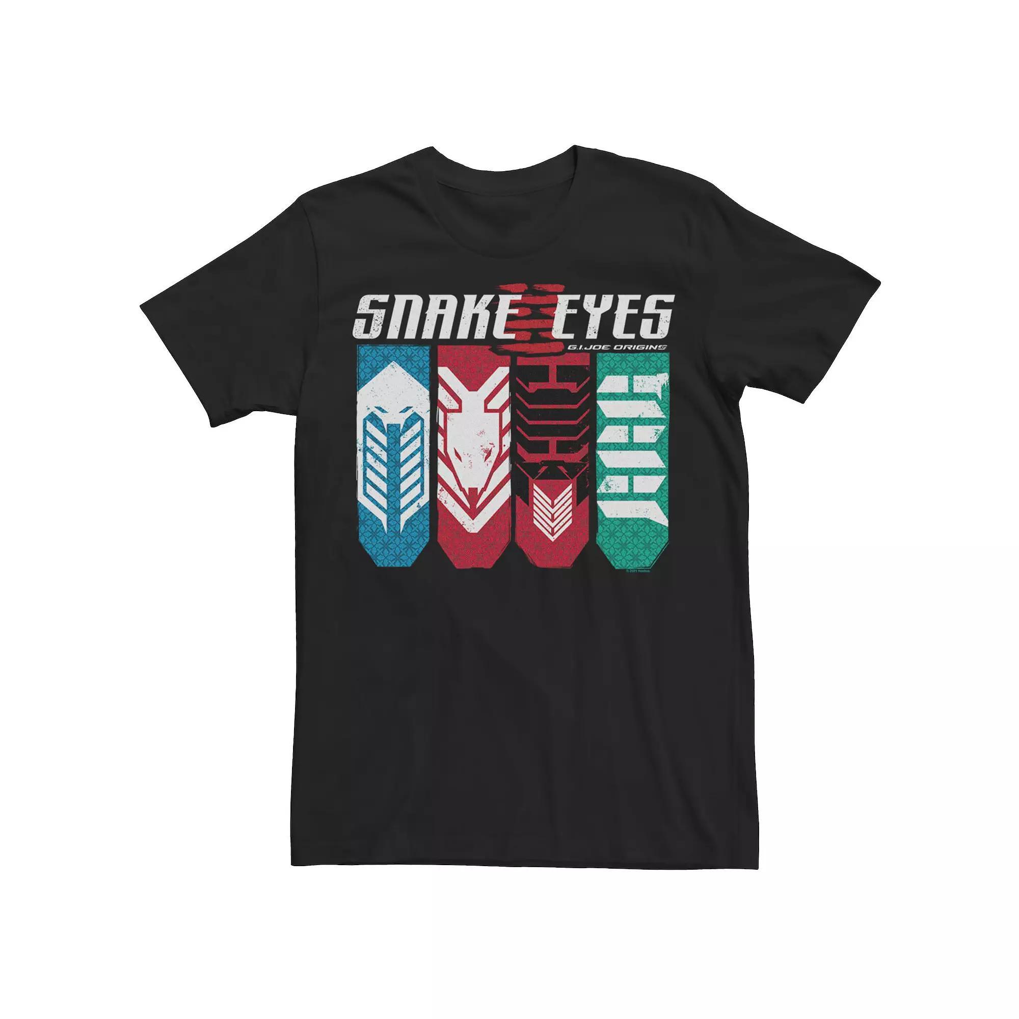 Big & Tall G.I Joe Snake Eyes Symbols Box-Up Tee, Men's,  Product Image