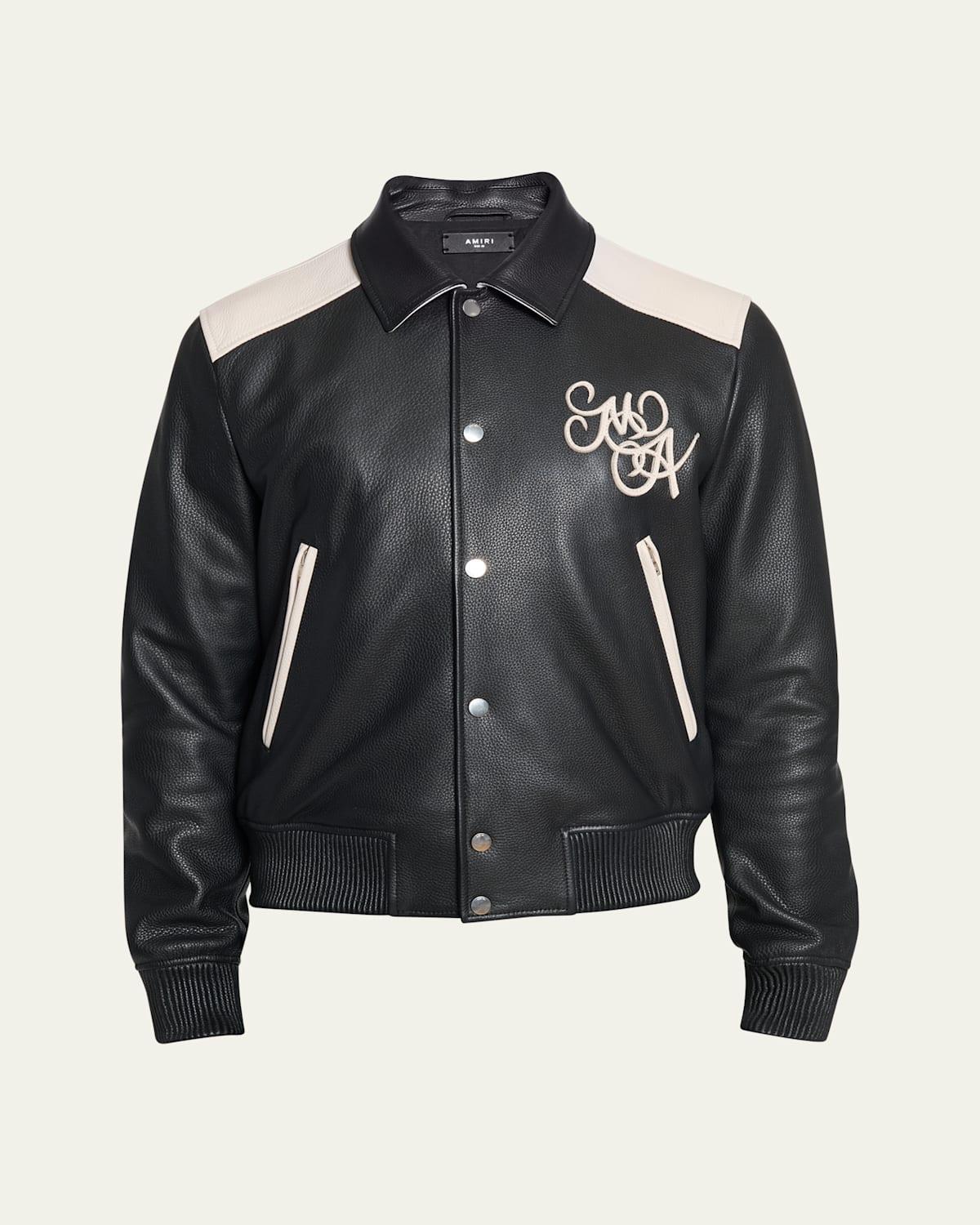 Mens MA Swirl Leather Jacket Product Image