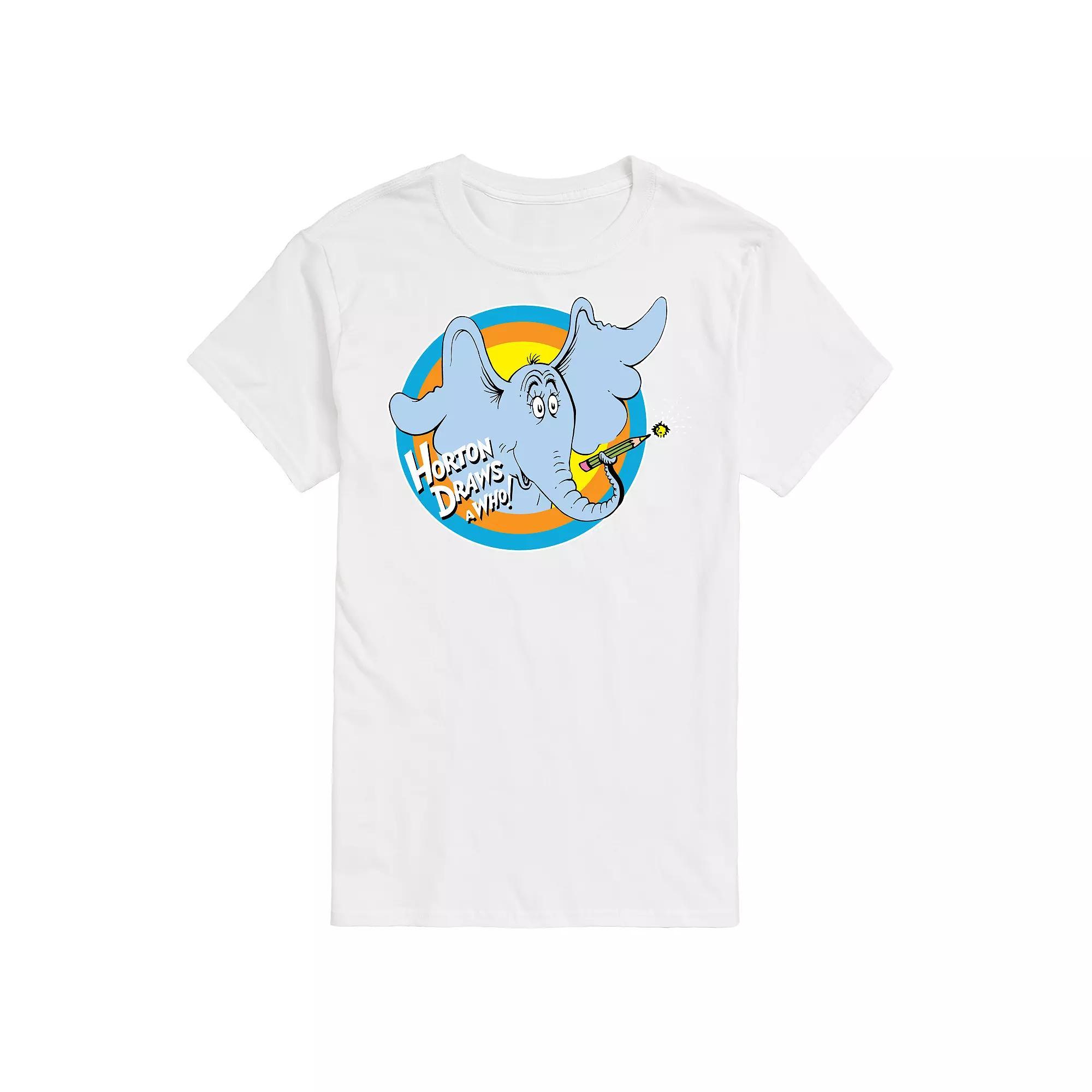 Big & Tall Dr Suess Horton Draws A Who Tee, Men's,  Product Image