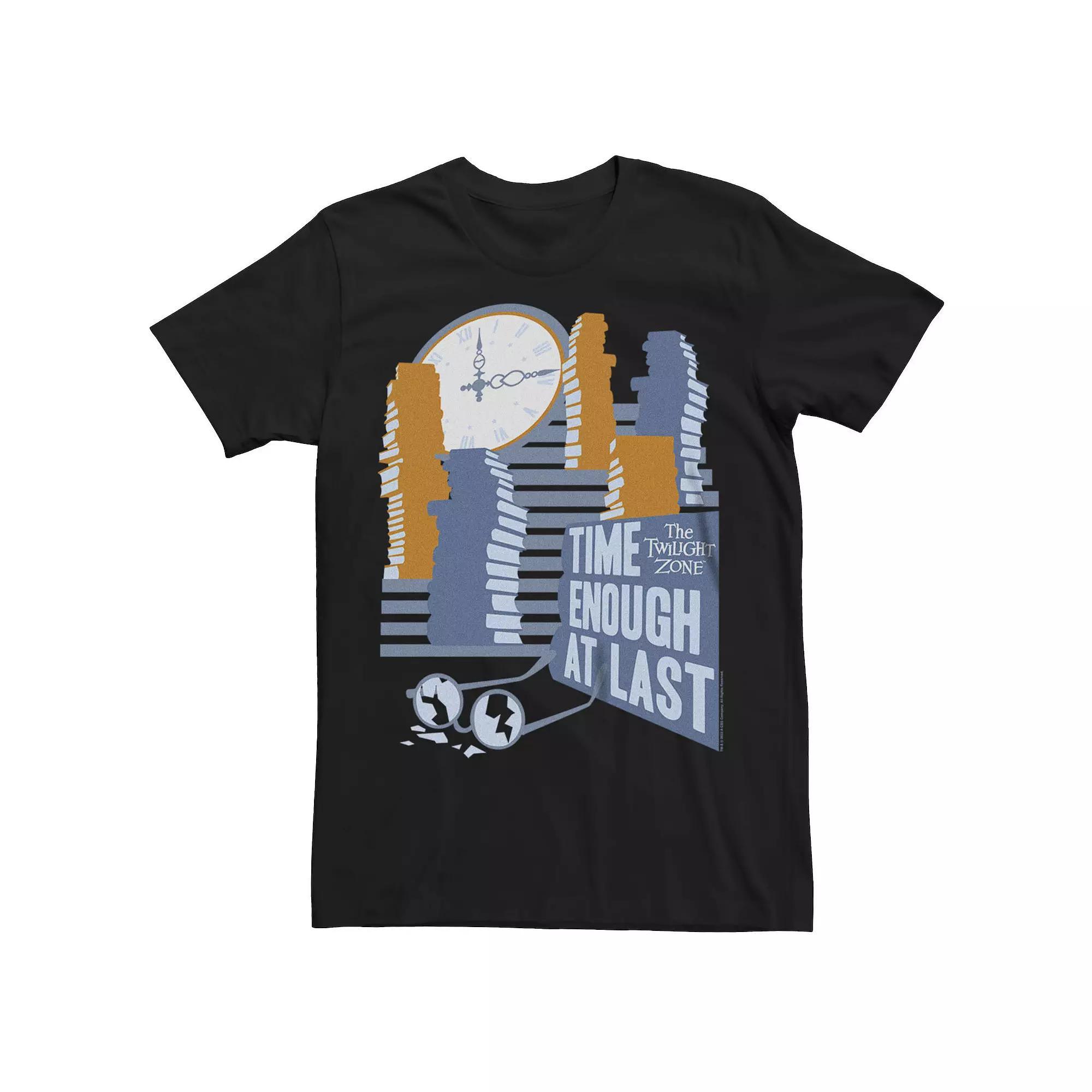 Men's The Twilight Zone Time Enough At Last Tee, Size: XXL, Black Product Image