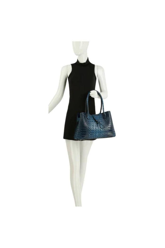 Satchel Purse Top Handle Croc Shoulder Bag Product Image