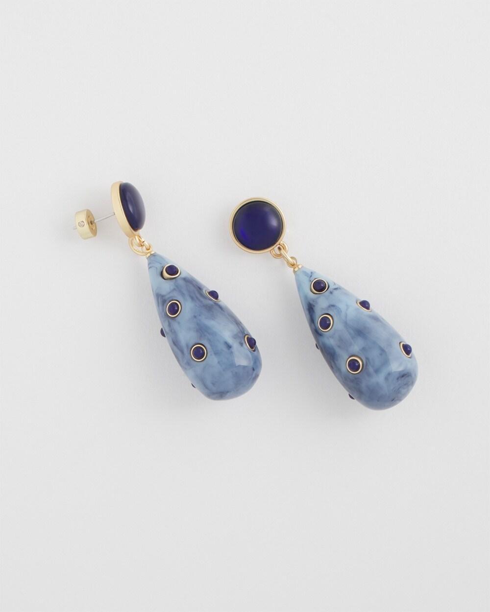 Blue Teardrop Earrings Product Image