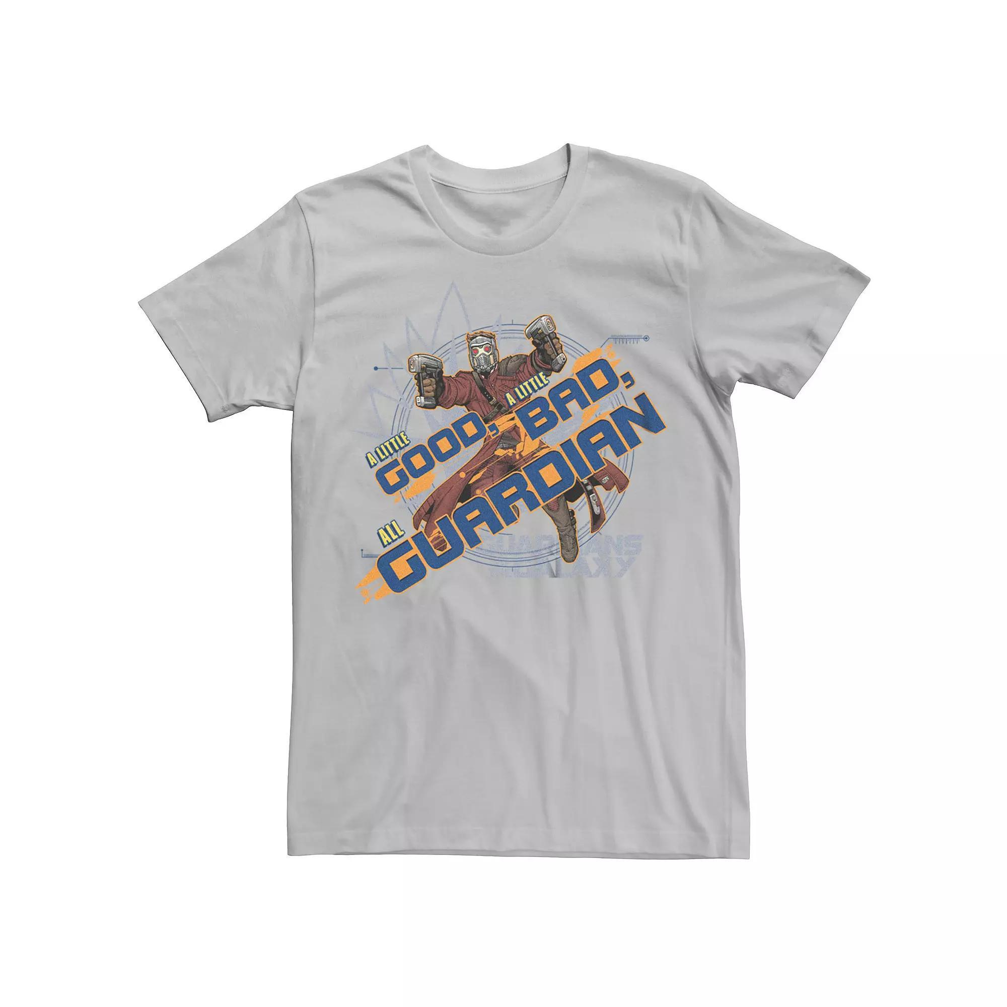 Men's Marvel Guardians Of The Galaxy Good, Bad, All Guardian Graphic Tee, Size: Small, Silver Product Image