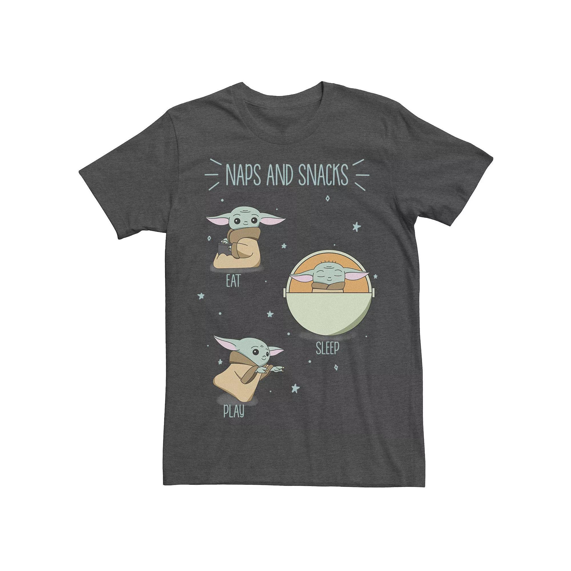 Men's Star Wars The Mandalorian The Child Naps And Snacks Doodles Tee,  Product Image