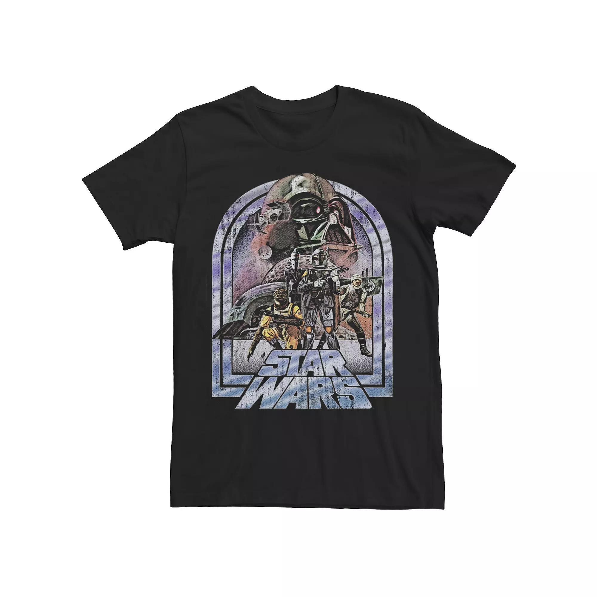 Men's Star Wars Back-Up Squad Retro Poster Tee, Size: XL, Black Product Image