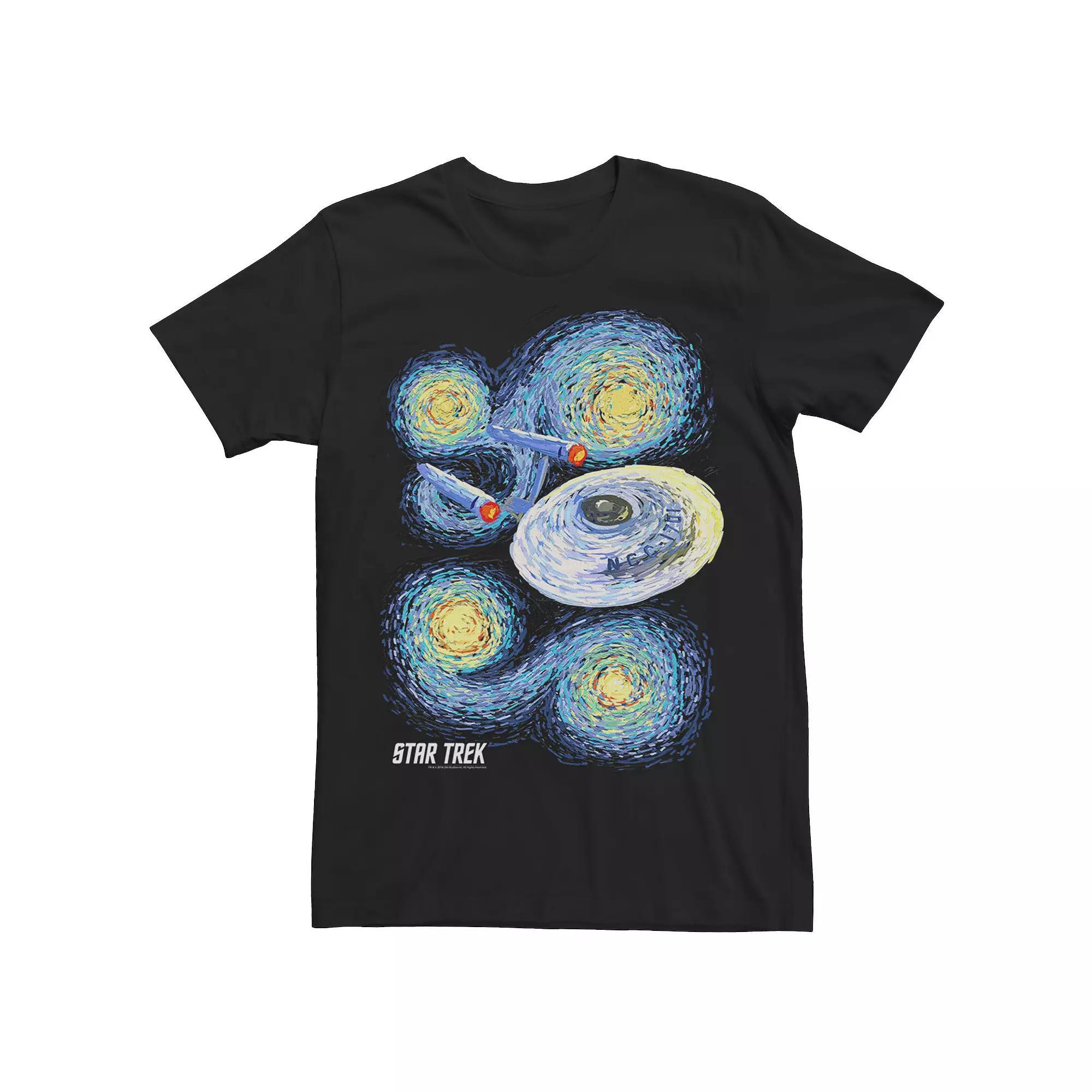 Men's Star Trek Original Series Starry Night Paint Tee, Size: XL, Black Product Image