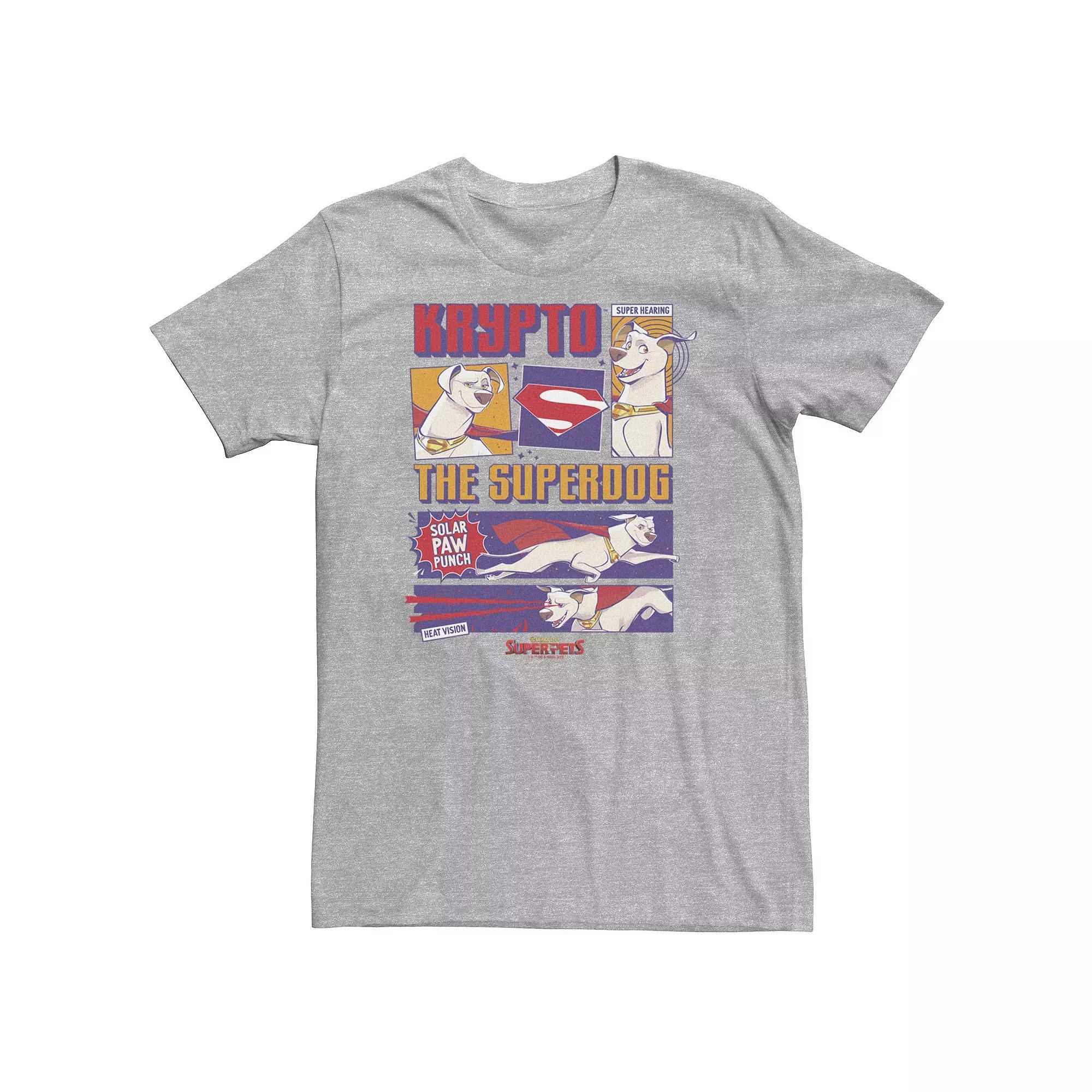Big & Tall DC Comics Super Pets DC Comics League Of Super Pets Krypto Panels Tee, Men's,  Product Image