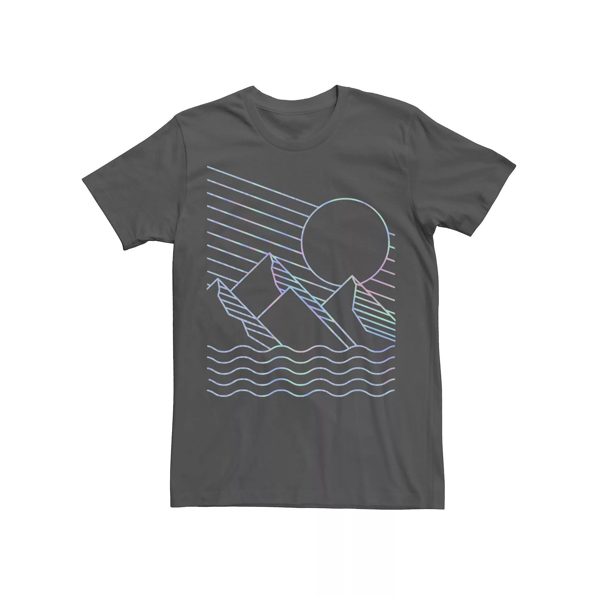 Men's Mountain Holo Rainbow Lines Tee,  Product Image