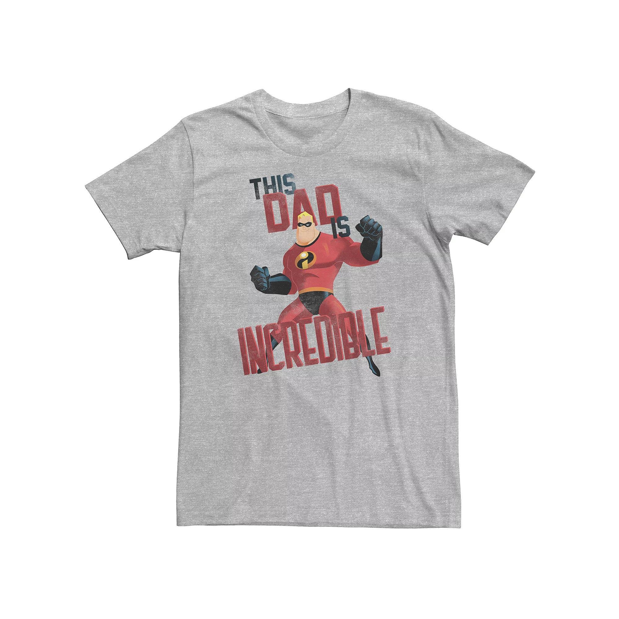 Disney / Pixar's The Incredibles Men's This Dad Tee, Size: Large, Athletic Grey Product Image