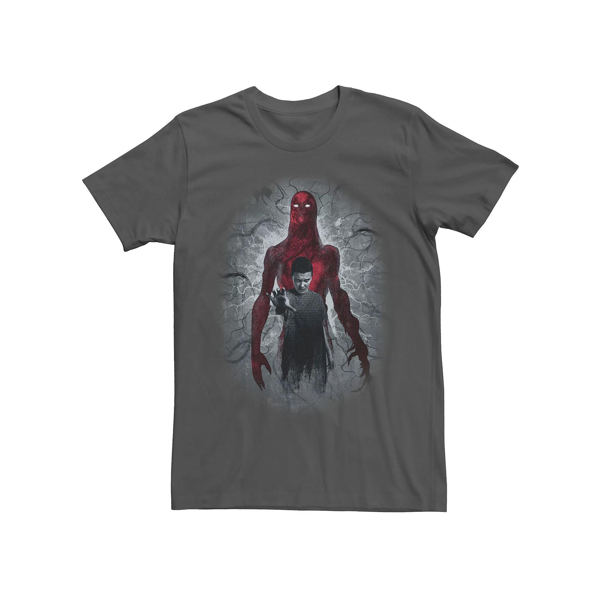 Men's Netflix Stranger Things Eleven & Vecna Demon Tee, Size: Medium, Grey Product Image