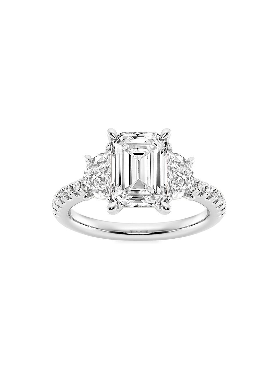 Womens Platinum & Emerald-Cut Lab-Grown Diamond Ring/2.75-7.00 TCW Product Image