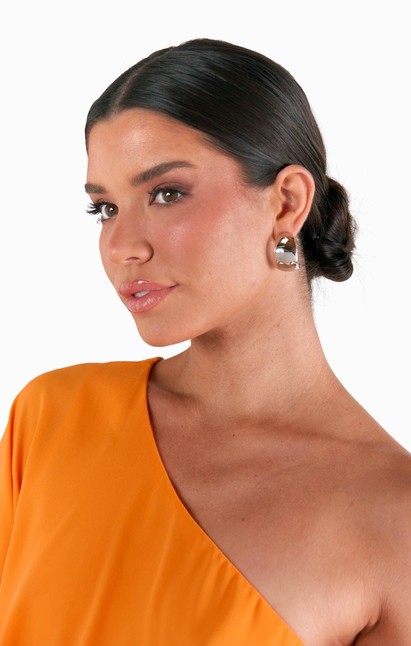 Faithy Jewels Large Lucy Hoop Earrings ~ Silver Product Image