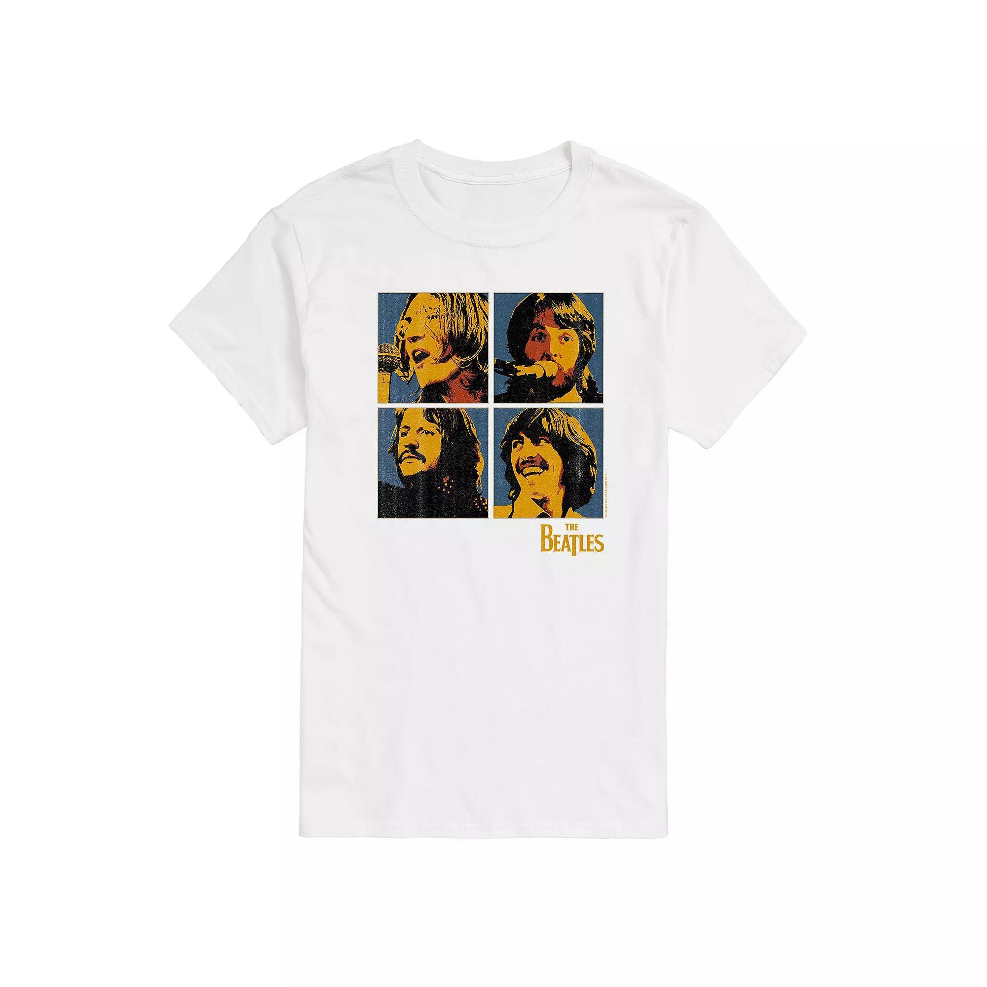 Big & Tall The Beatles Group Blocks Tee, Men's, Size: XL Tall, White Product Image