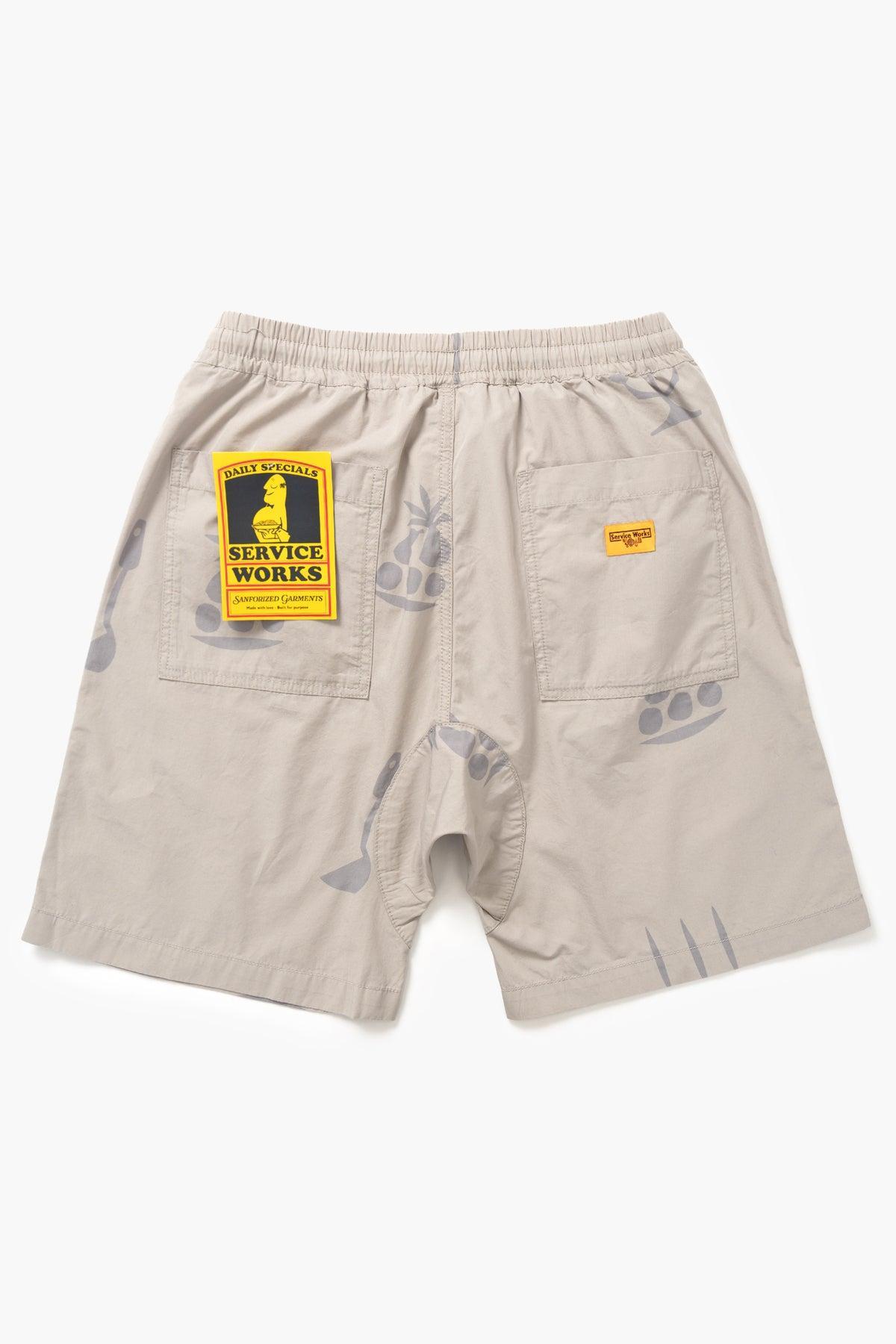 Service Works - Nourish Printed Chef Shorts - Stone Product Image