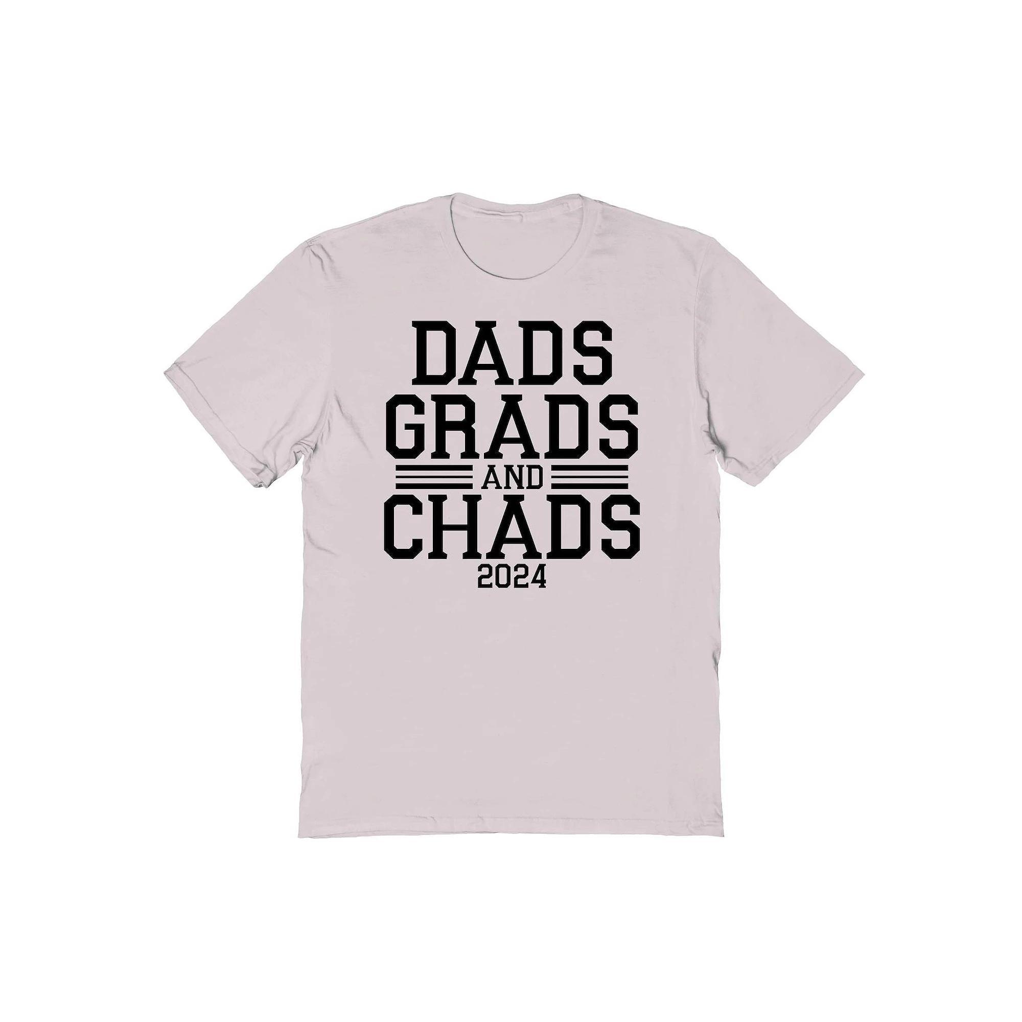 Men's COLAB89 by Threadless Dads Grad And Chads 2024 Graduate Graphic Tee, Size: XL, Ice Gray Product Image