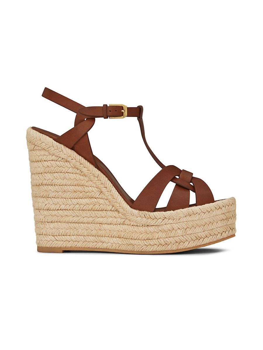 Womens Tribute Leather Espadrille Wedge Sandals Product Image