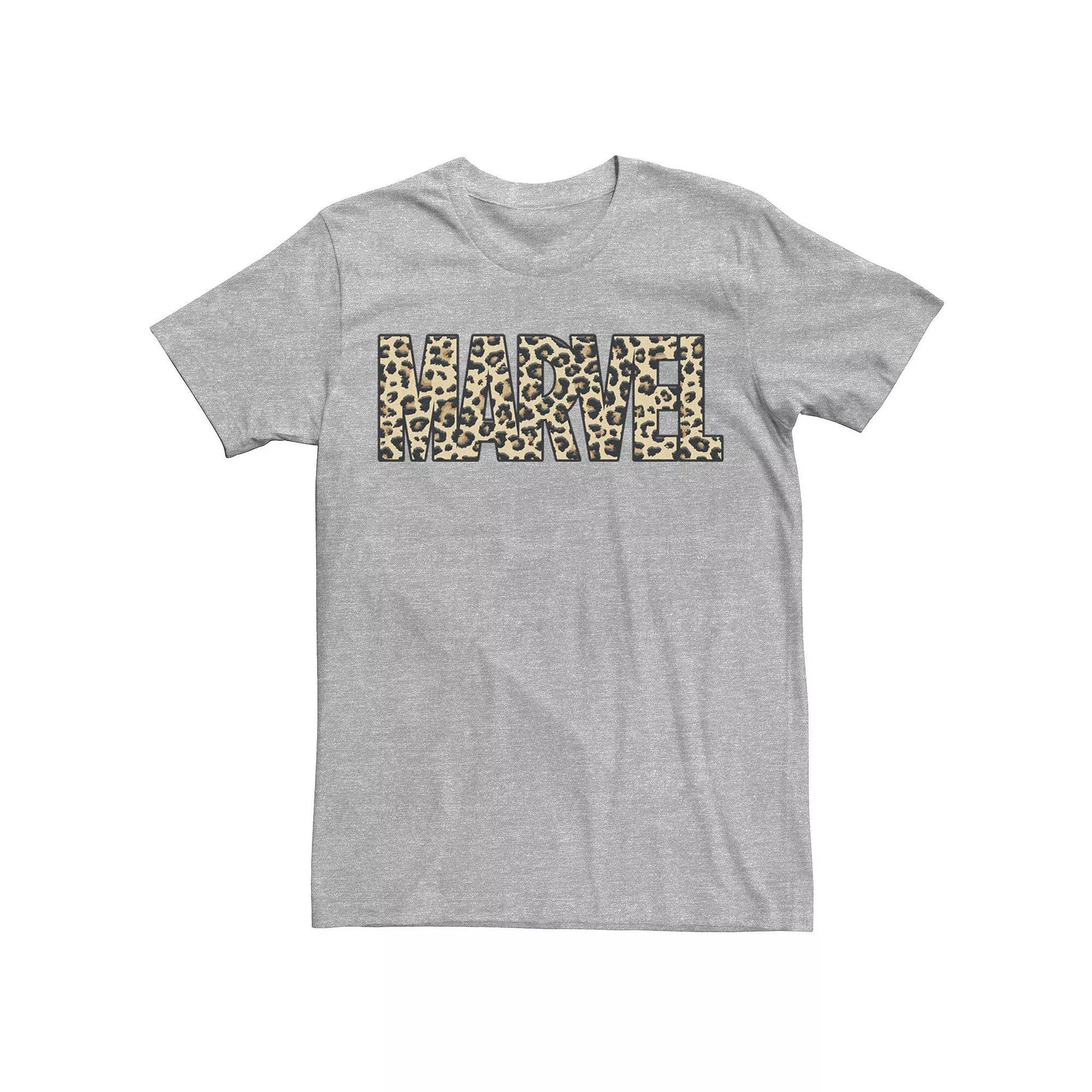 Men's Marvel Leopard Print Logo Tee,  Product Image