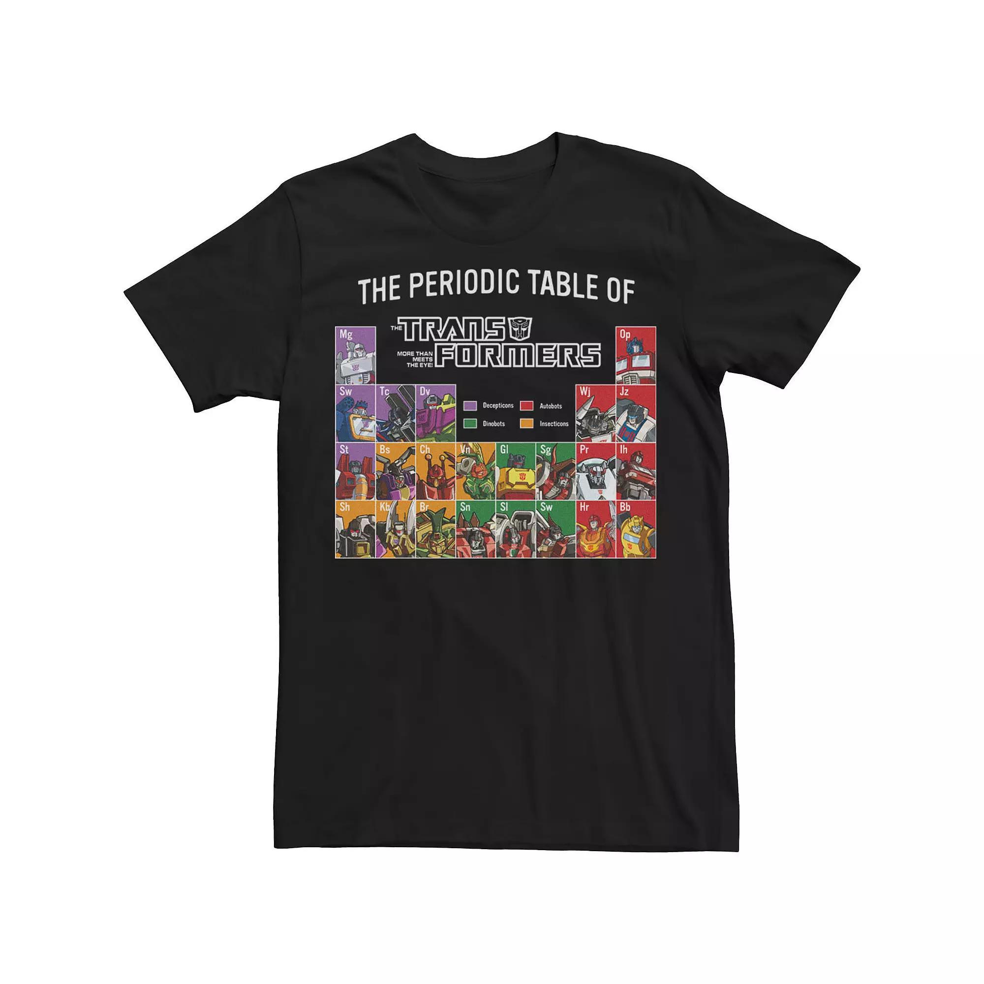 Men's Transformers The Periodic Table Of Transformers Tee,  Product Image