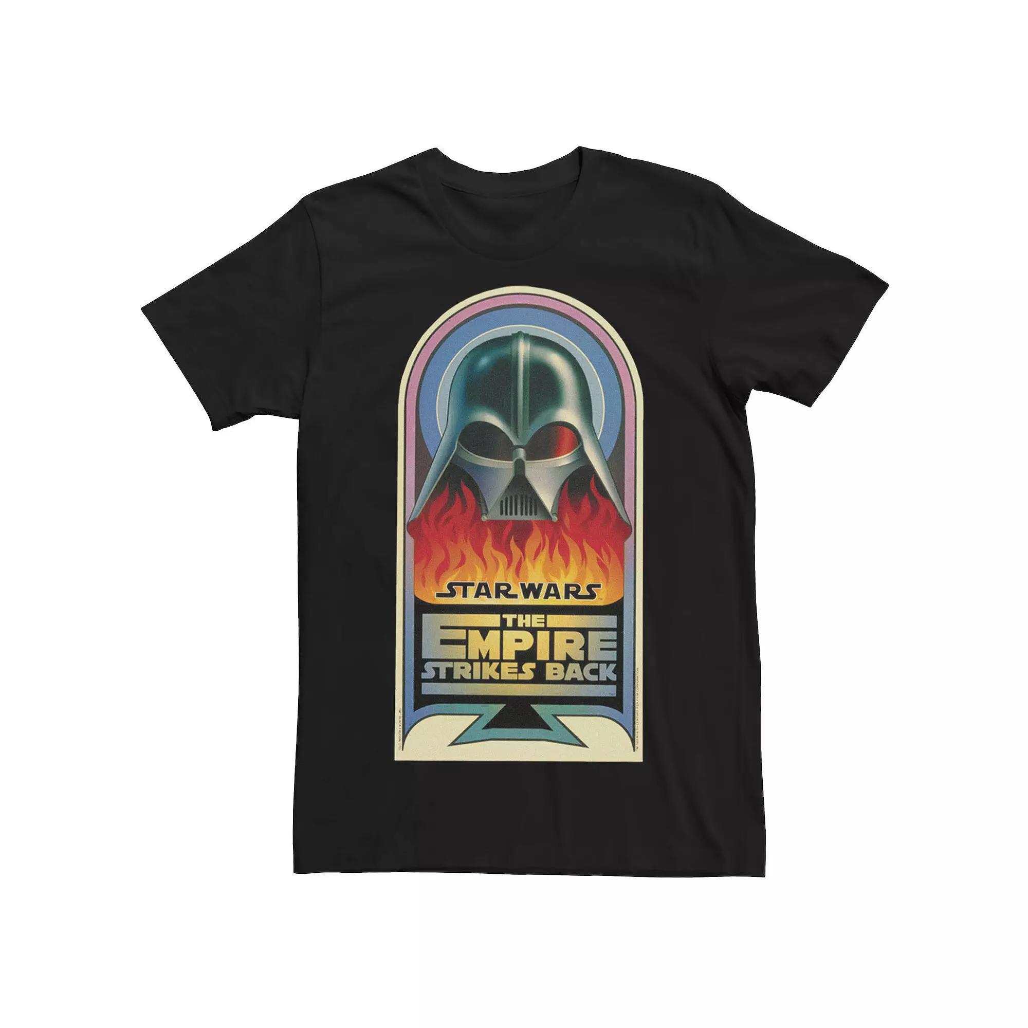 Men's Star Wars Empire Strikes Back Vader Flame Poster Tee,  Product Image