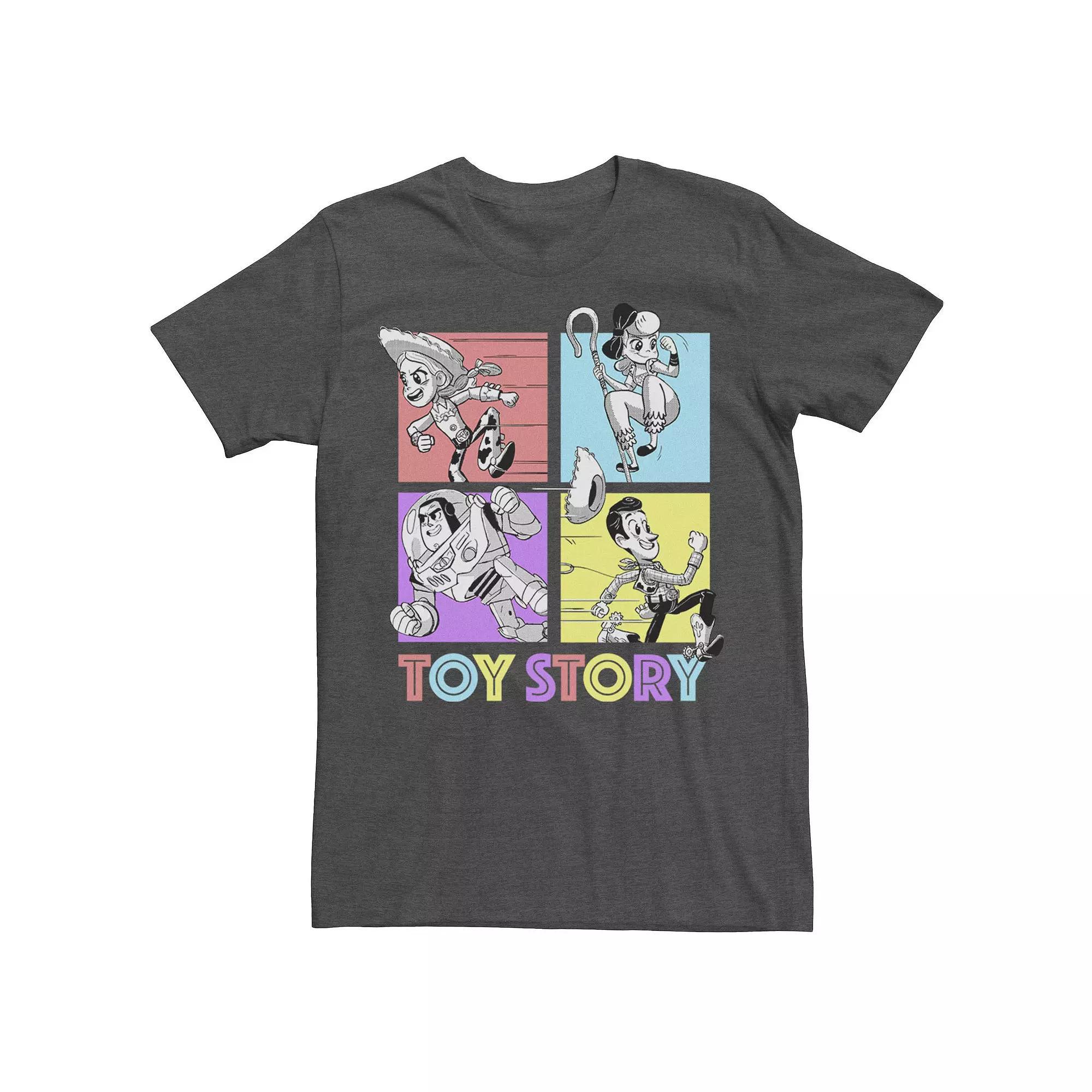 Disney / Pixar's Toy Story Men's Blocks Poster Tee, Size: XL, Grey Heather Product Image