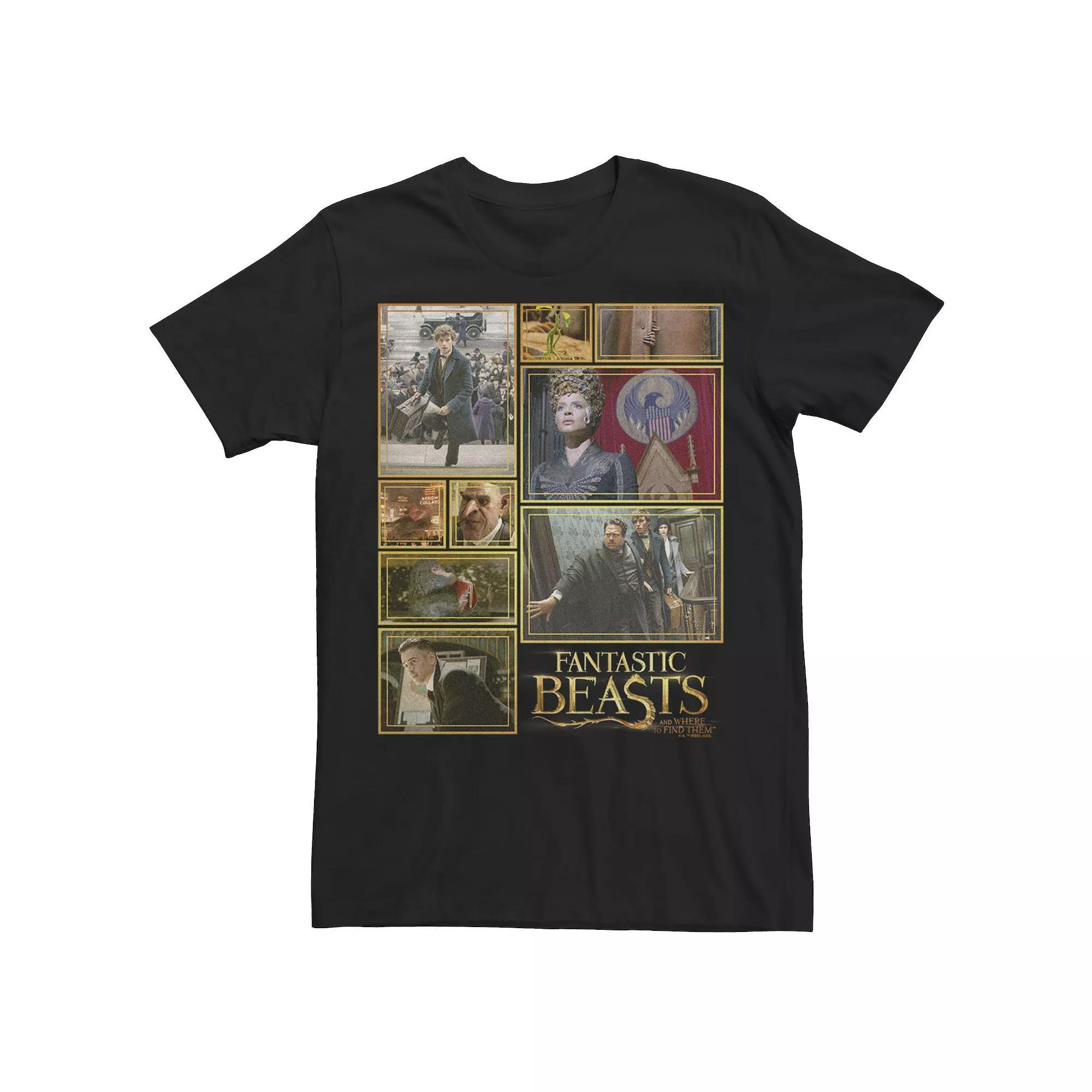 Men's Fantastic Beast Grindelwald Movie Scene Collage Tee,  Product Image