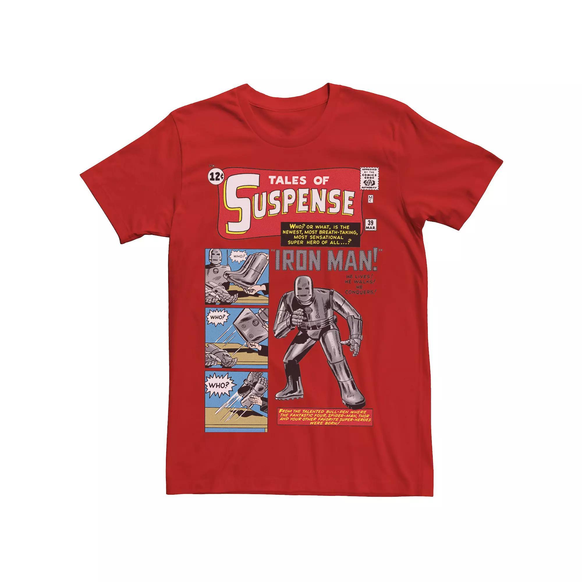 Men's Marvel Avengers Iron Man Classic Suspense Comic Cover Graphic Tee, Size: Large, Red Product Image