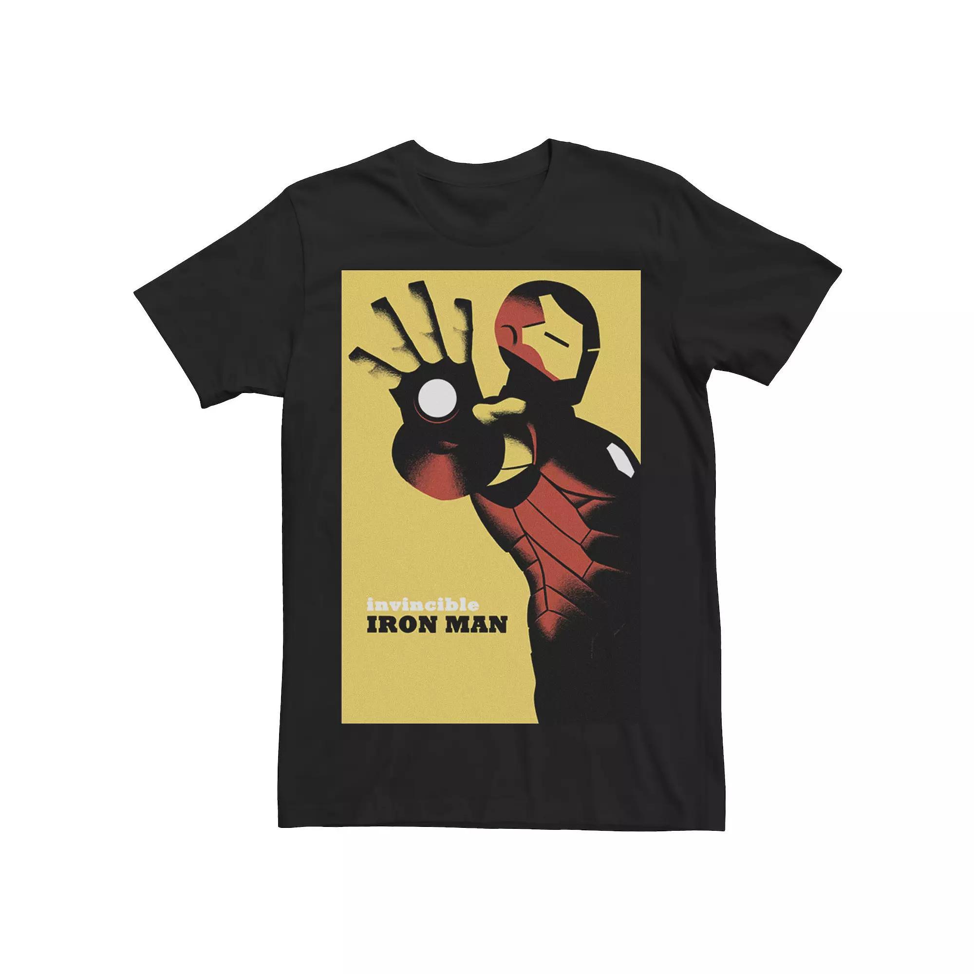 Men's Marvel Avengers Iron Man Golden Invincible Graphic Tee, Size: Small, Black Product Image