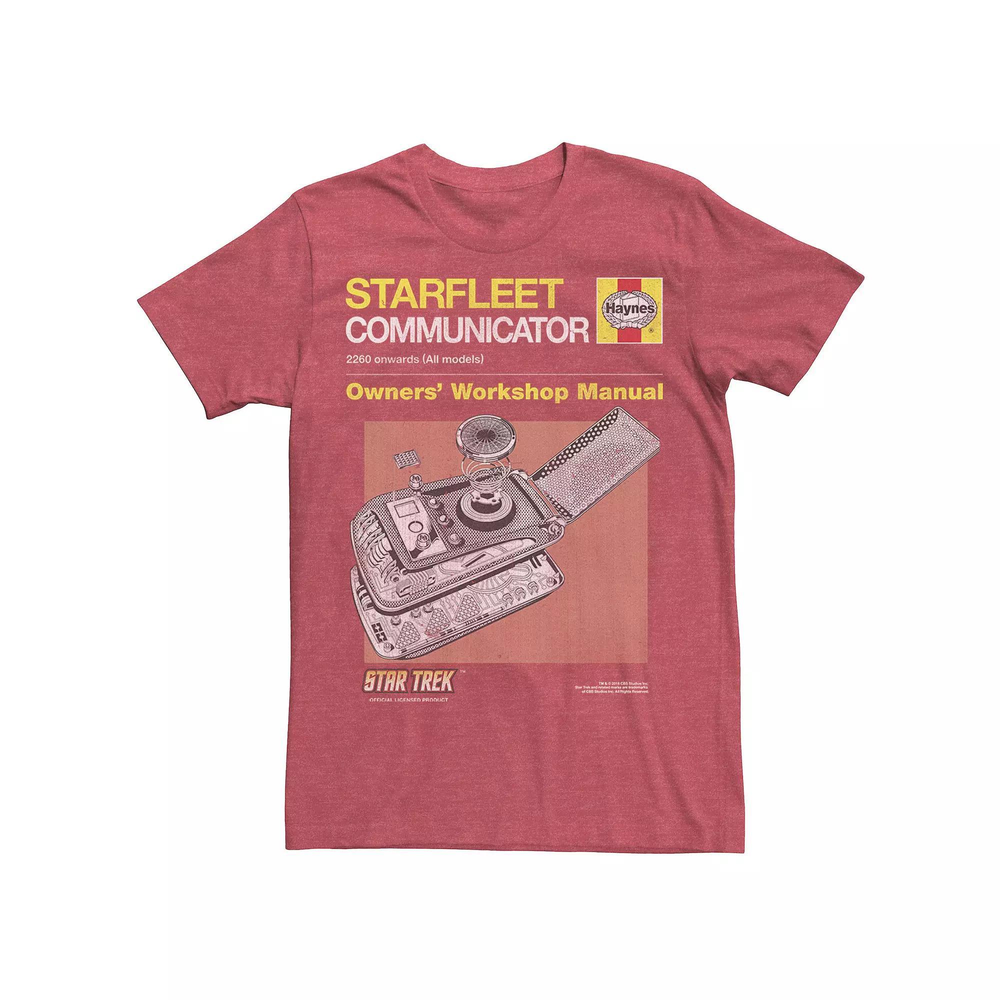 Men's Star Trek Original Series Haynes Manual Tee, Size: XXL, Red Grey Product Image