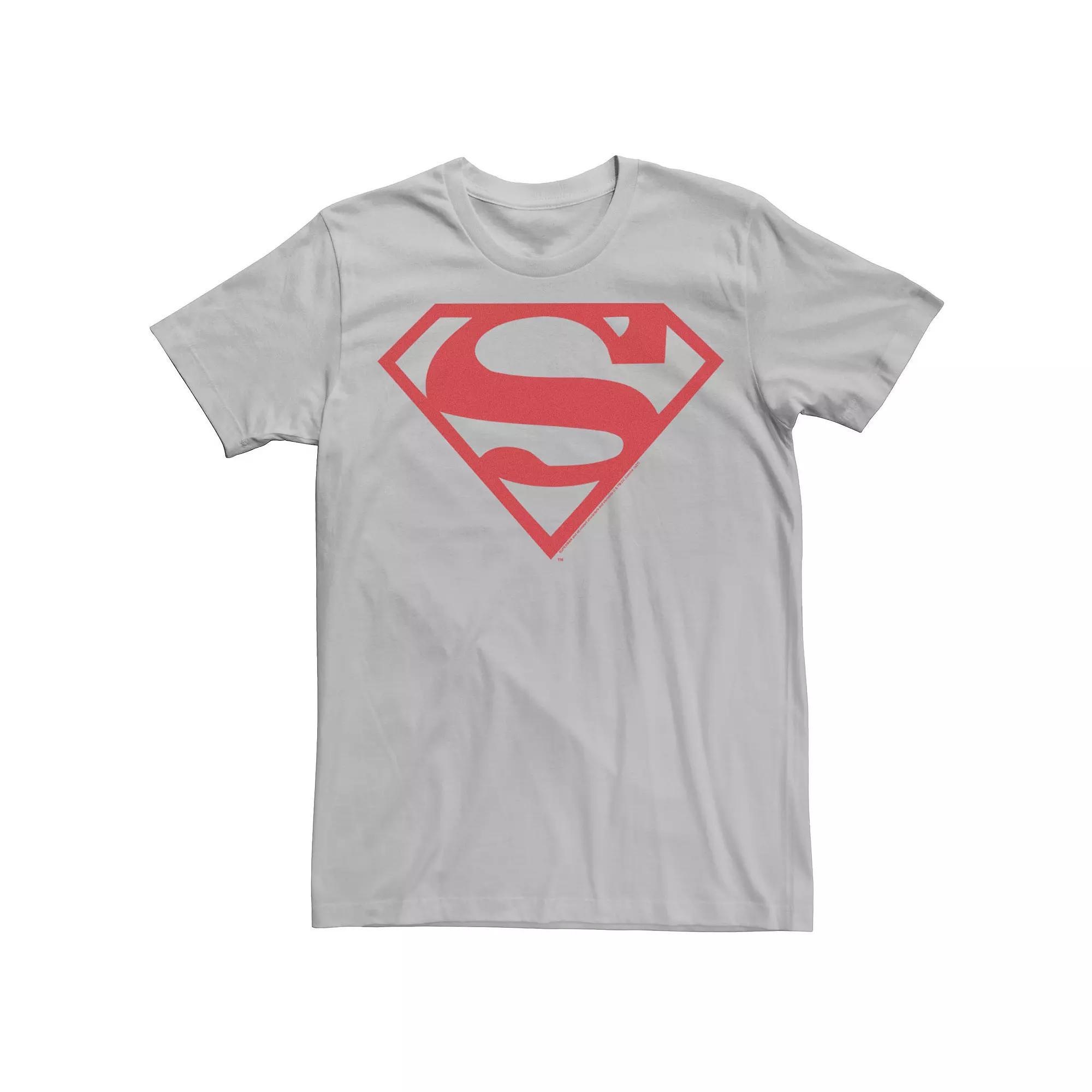 Men's Superman Red Hue Chest Logo Tee, Size: Medium, Silver Product Image