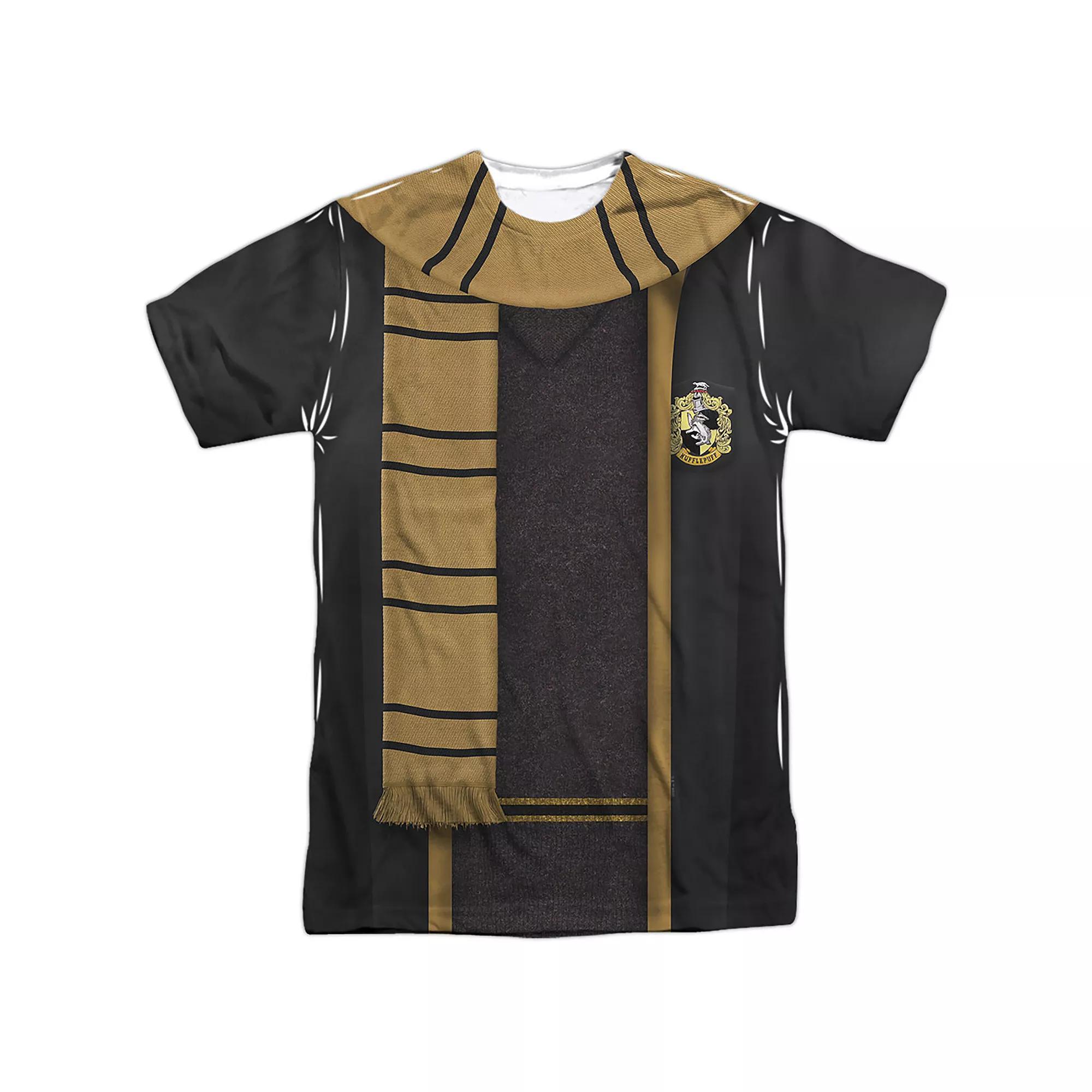Men's Harry Potter Hufflepuff Uniform Sublimated Graphic Tee, Size: Small, Black Product Image