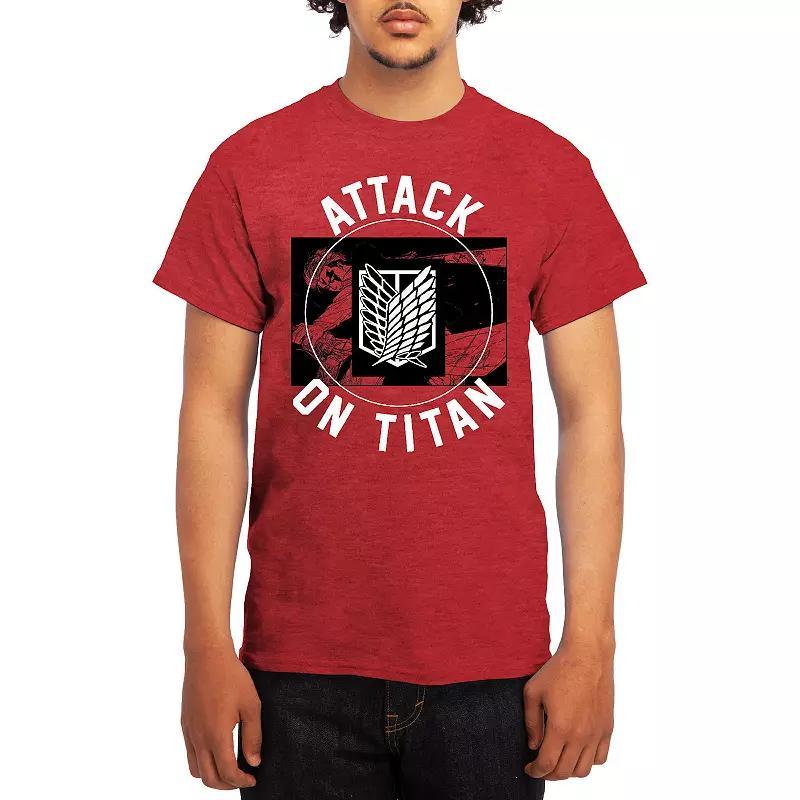 Men's Attack on Titan Circle Emblem Sword Tee, Size: Medium, Grey Product Image