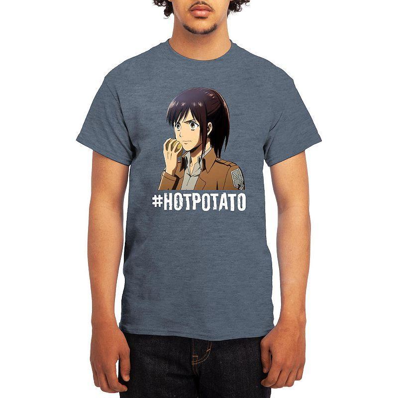 Men's Attack on Titan Hot Potato Tee, Size: XL, Green Product Image