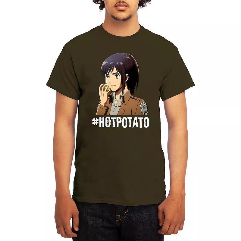 Men's Attack on Titan Hot Potato Tee, Size: XL, Green Product Image