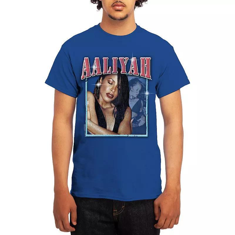 Men's Aaliyah Vintage Photo Overlay Tee, Boy's, Size: Small, Black Product Image