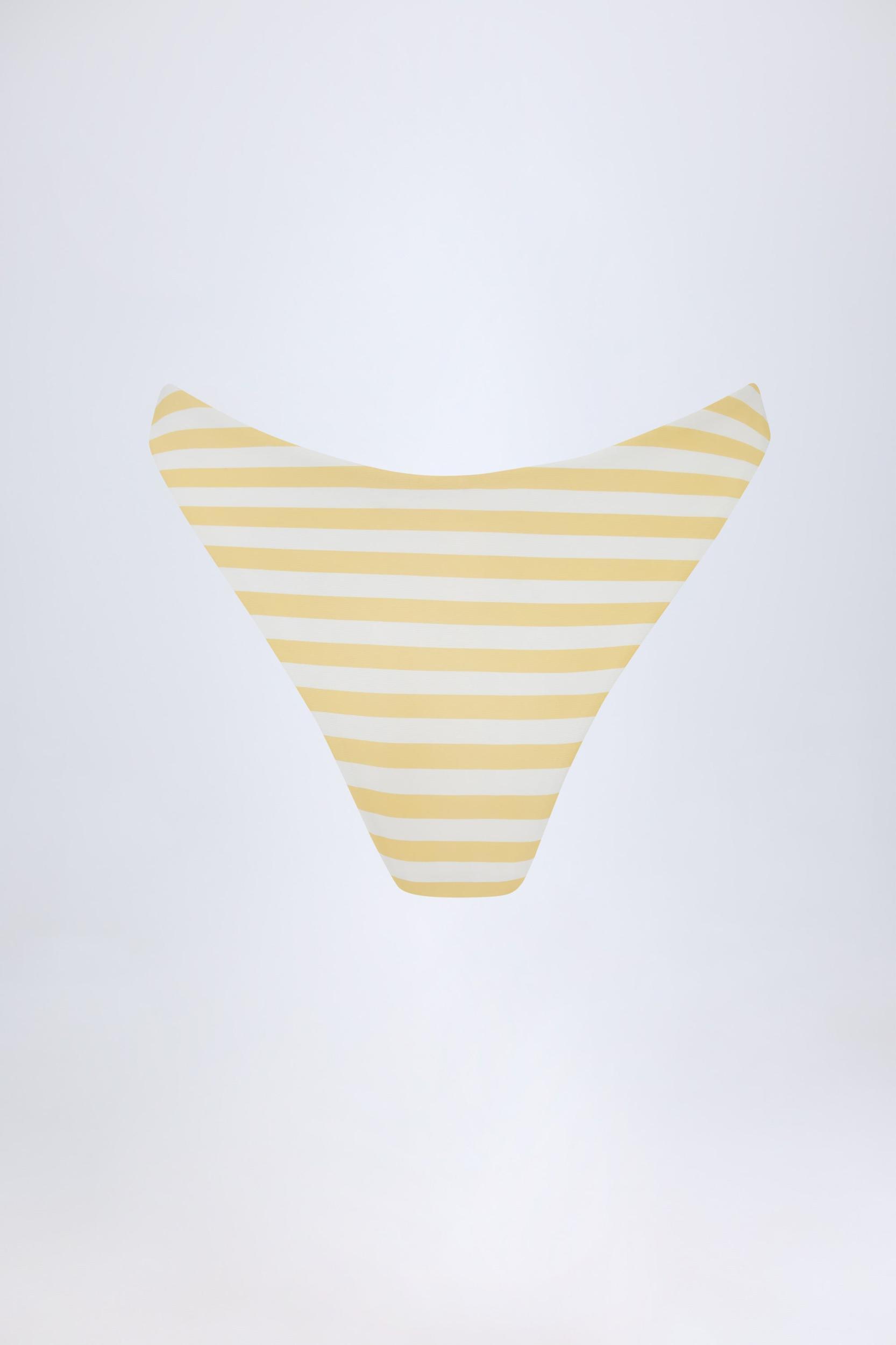Cheeky Bikini Bottoms in Lemon Yellow Stripe Product Image