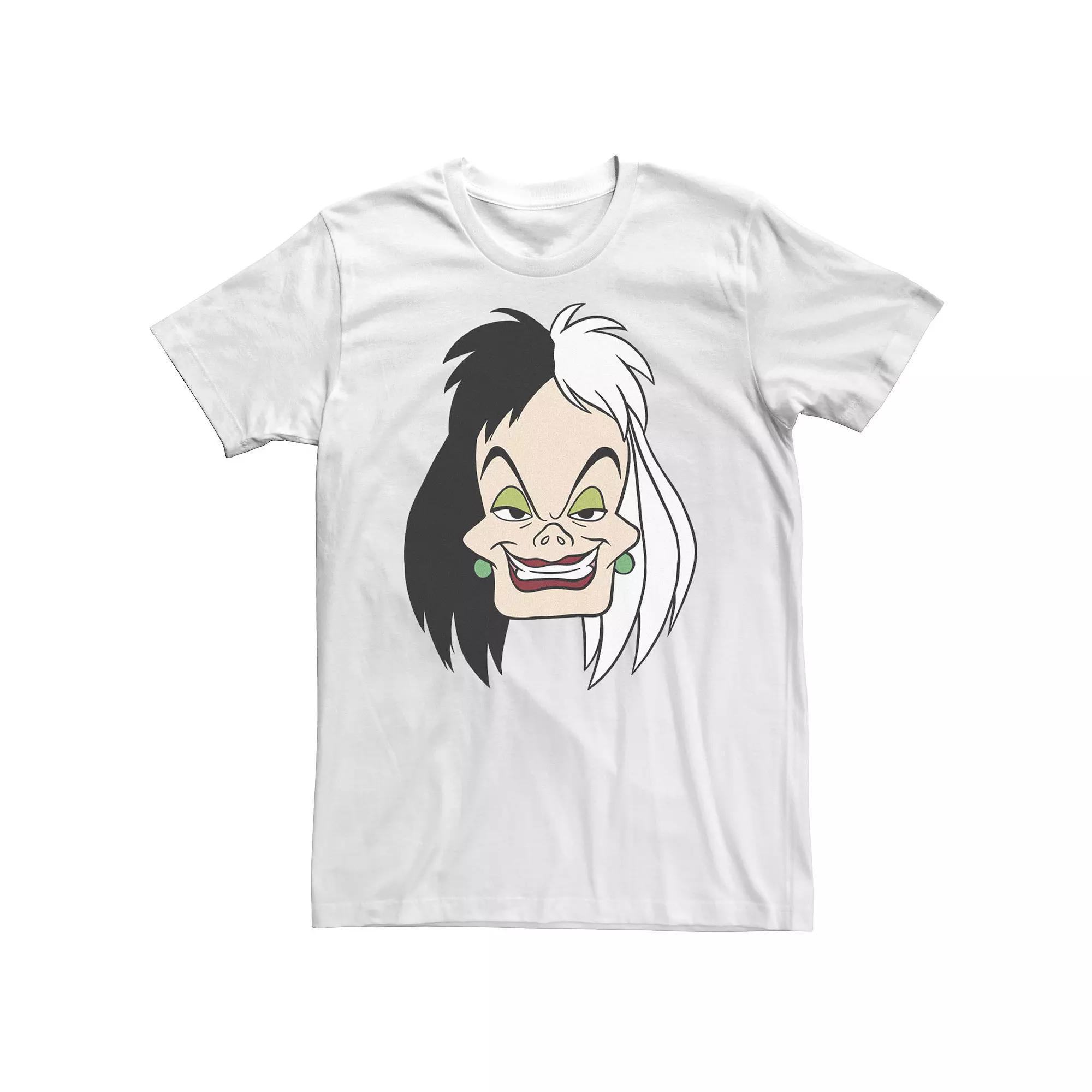 Big & Tall Disney 101 Dalmatians Cruella De Vil Big Face Tee, Men's,  Product Image