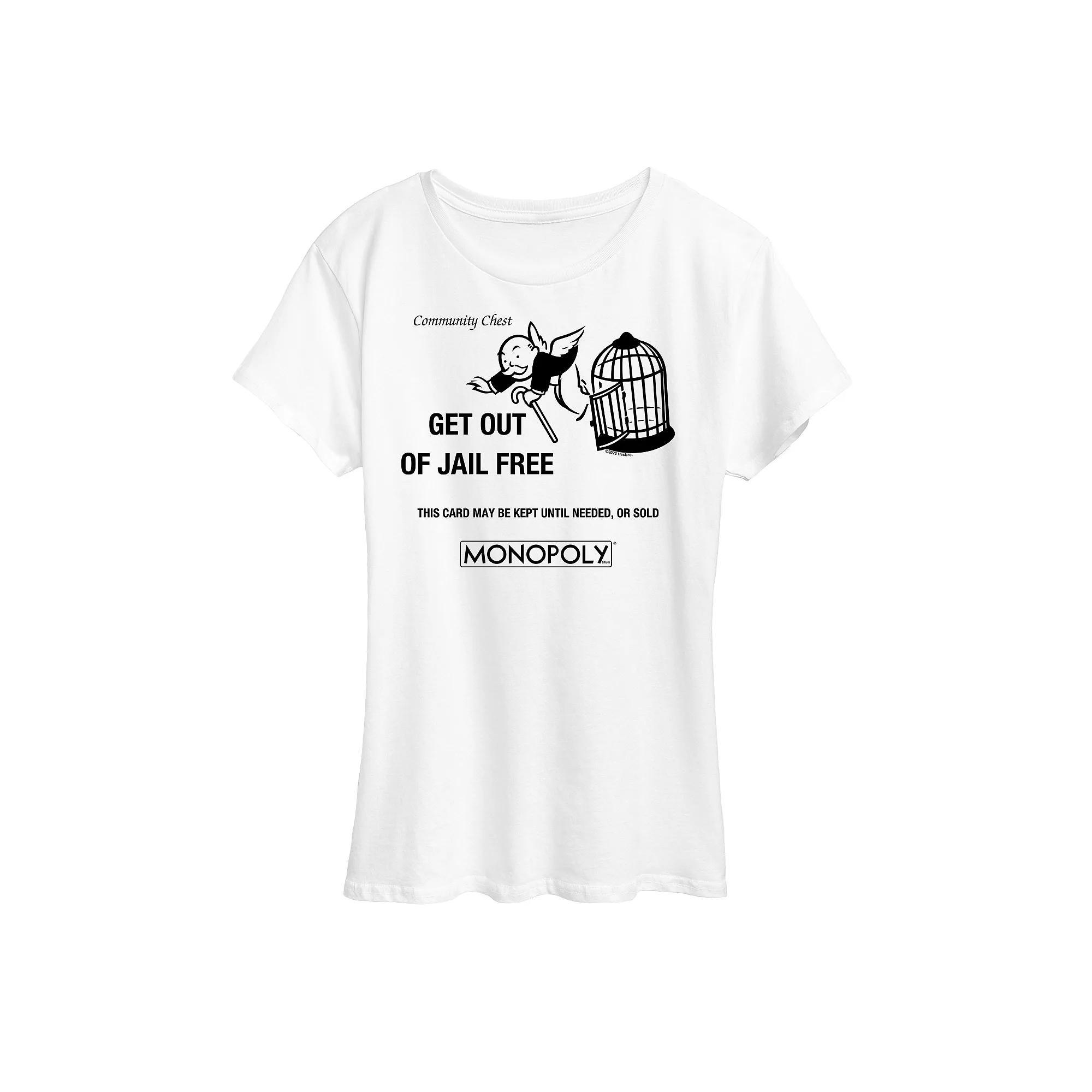 Women's Monopoly Get Out Of Jail Free Graphic Tee by Hasbro,  Product Image