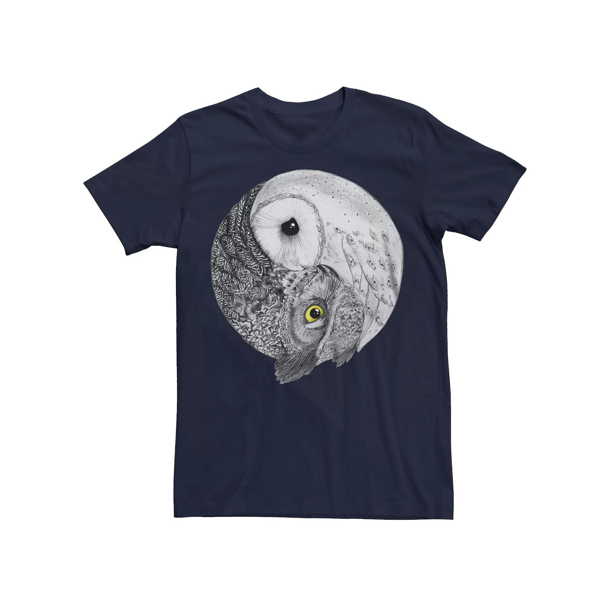 Men's Owls Yin Yang Symbol Graphic Tee,  Product Image